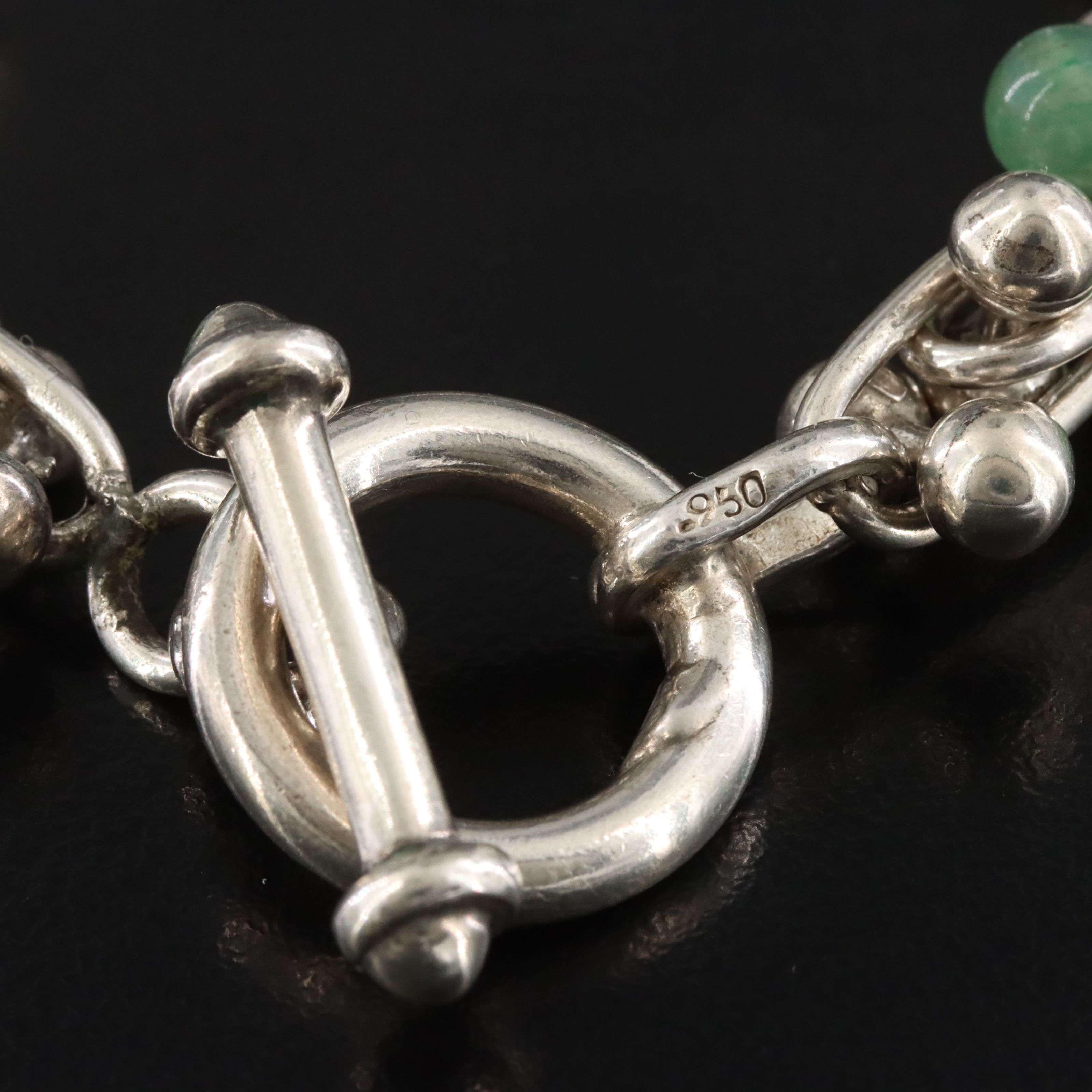 950 Silver Aventurine Bracelet
