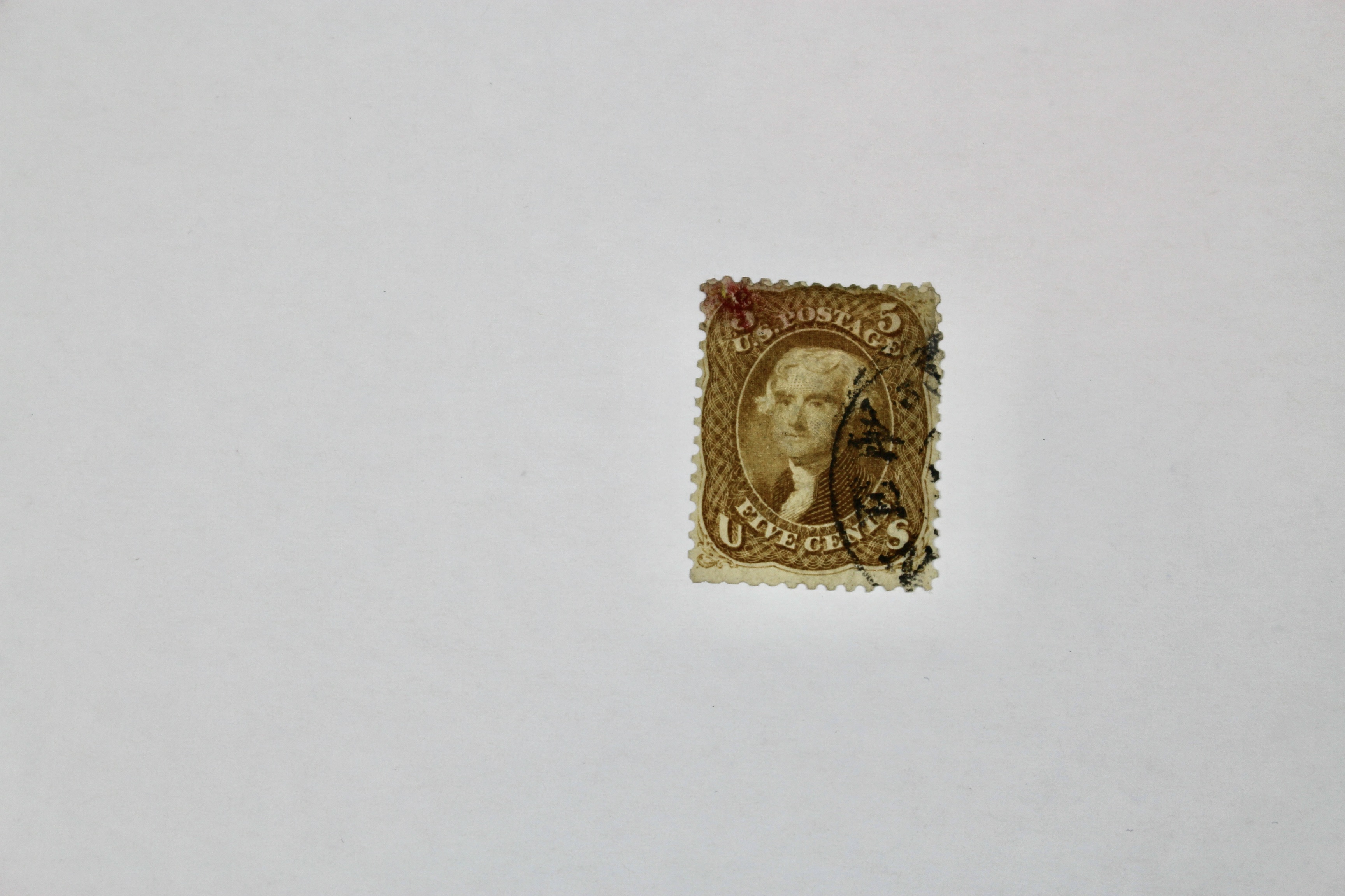 Five U.S. Postage Stamps, 1861 to 1862