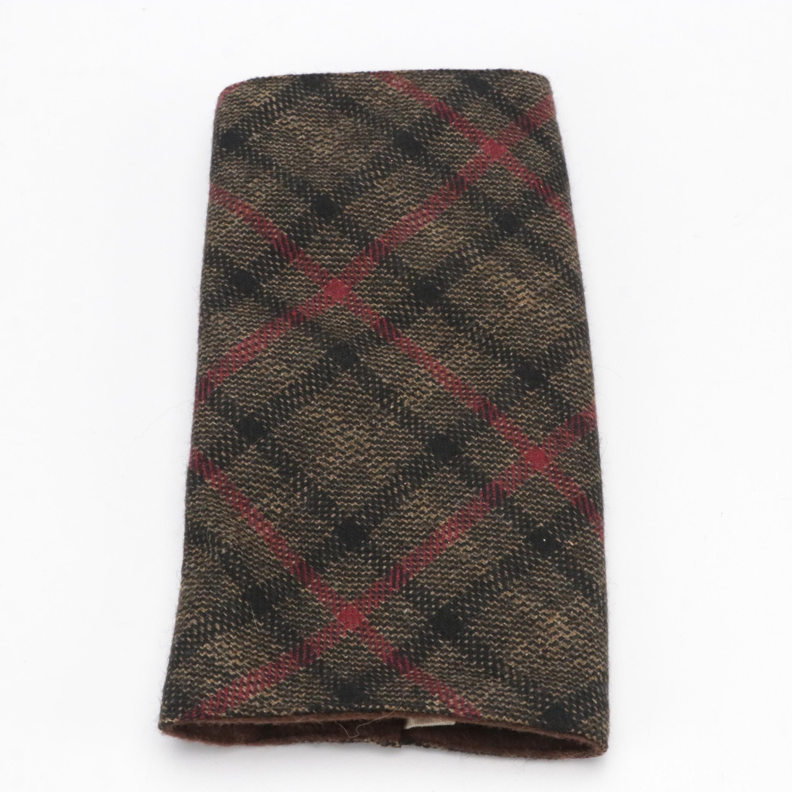 Celtic Fusion Plaid Wool Hooded Infinity Scarf and Glove