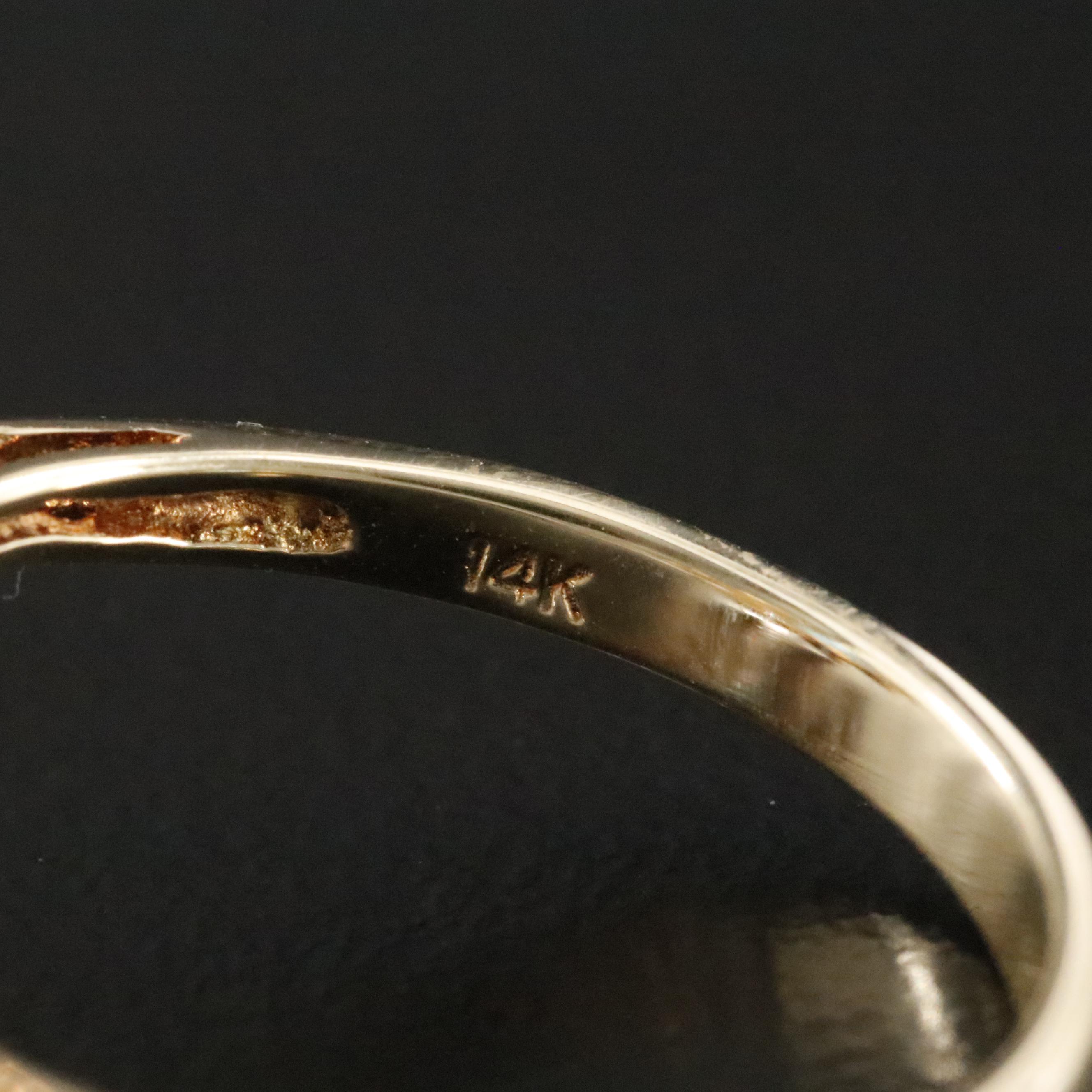 14K Blue Topaz and Diamond Ring