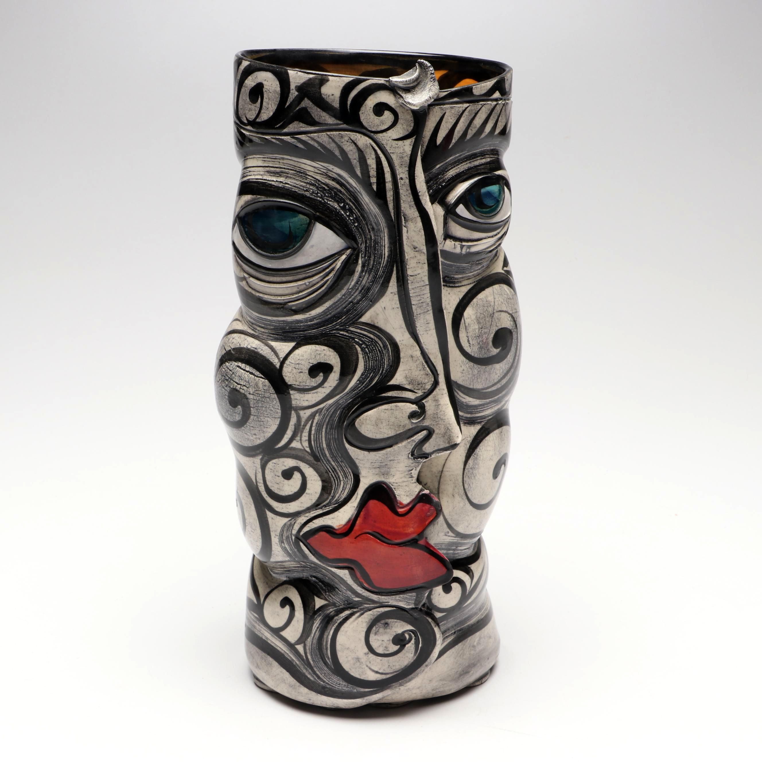 Kerri Buxton "Special Occasion Ware" Decorative Earthenware Vase, 1995
