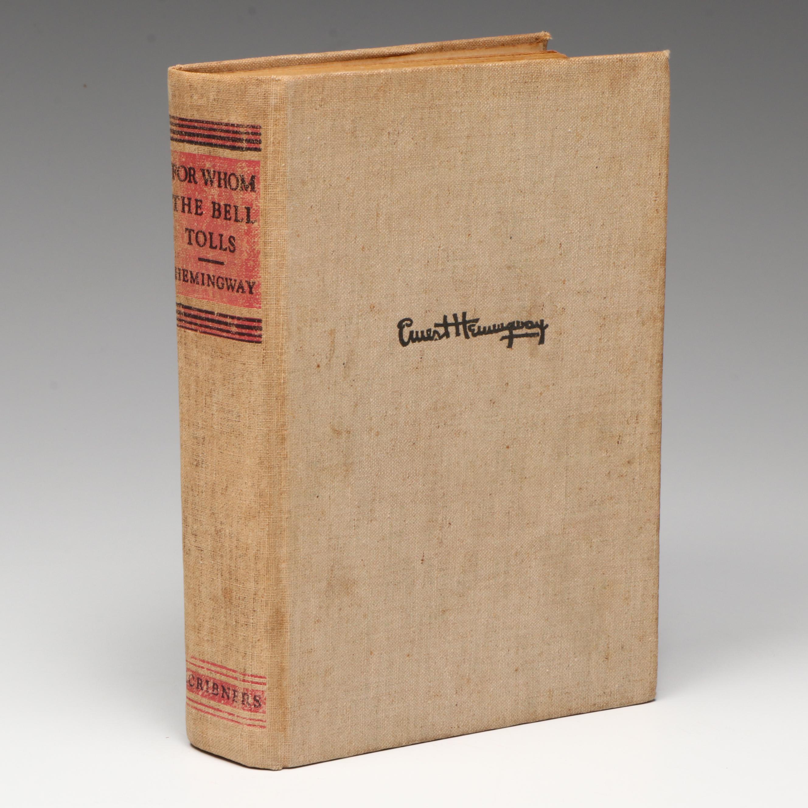 First Edition "For Whom the Bell Tolls" by Ernest Hemingway, 1940