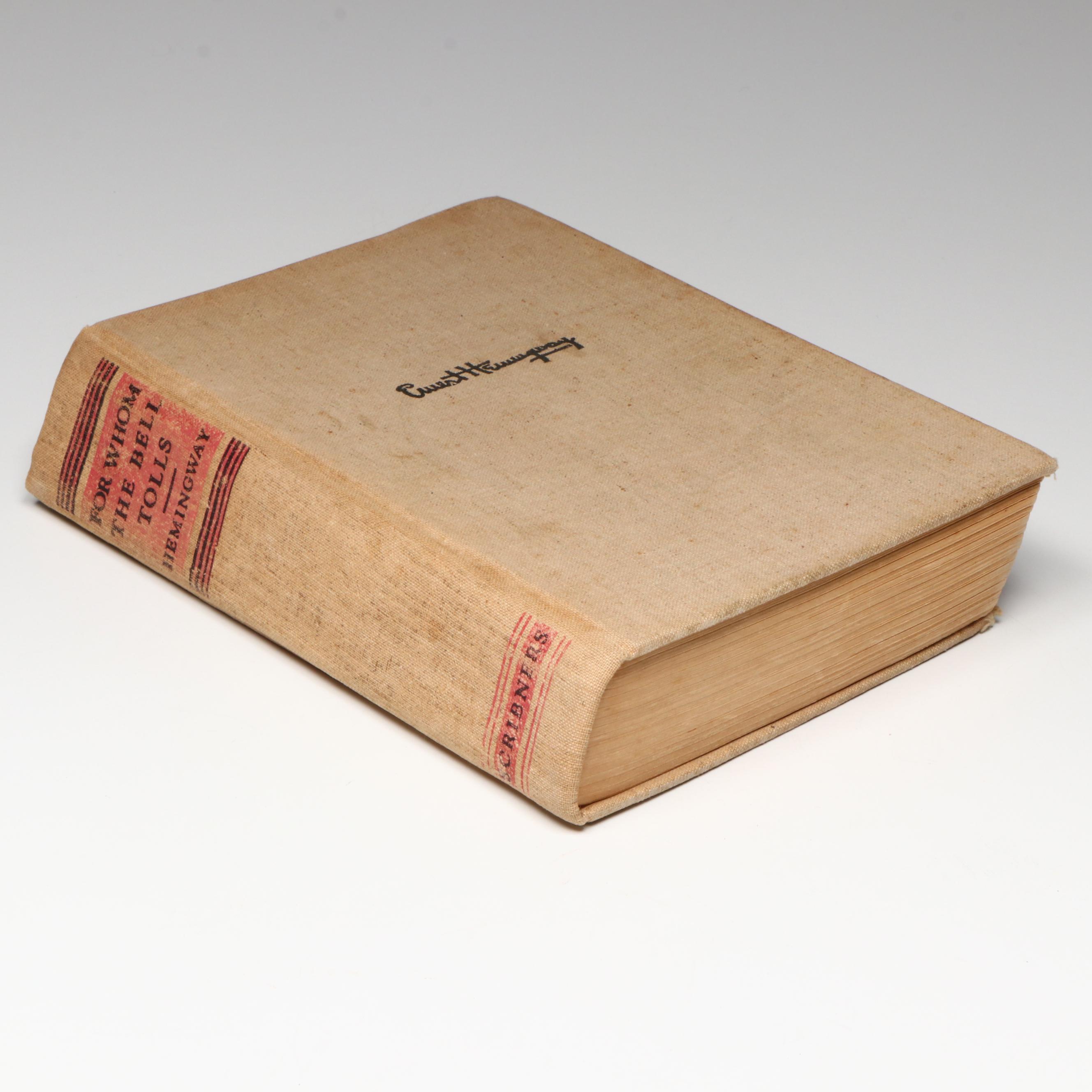 First Edition "For Whom the Bell Tolls" by Ernest Hemingway, 1940