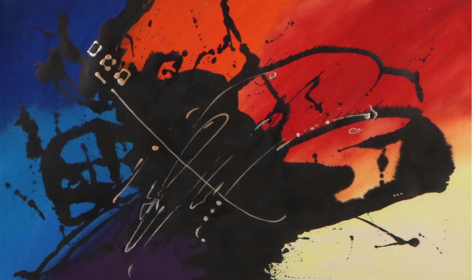 Abstract Acrylic and Wash Painting