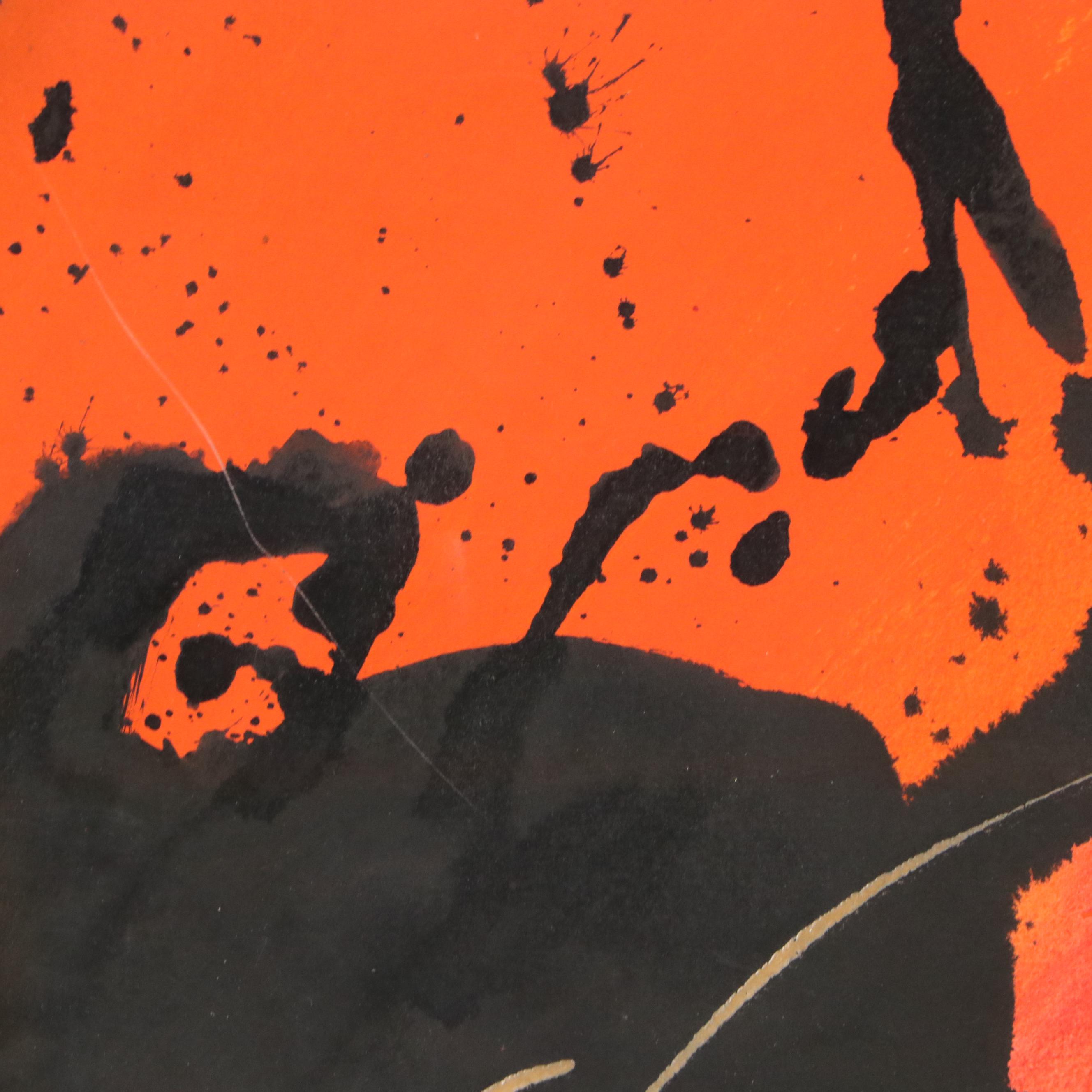 Abstract Acrylic and Wash Painting