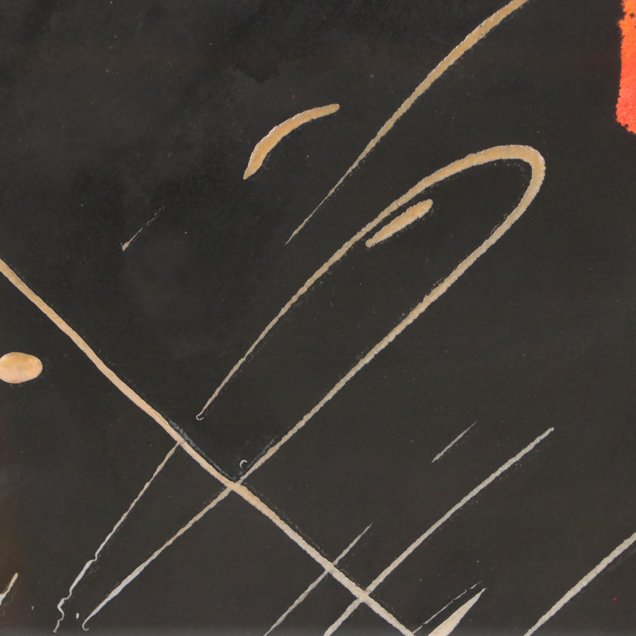 Abstract Acrylic and Wash Painting