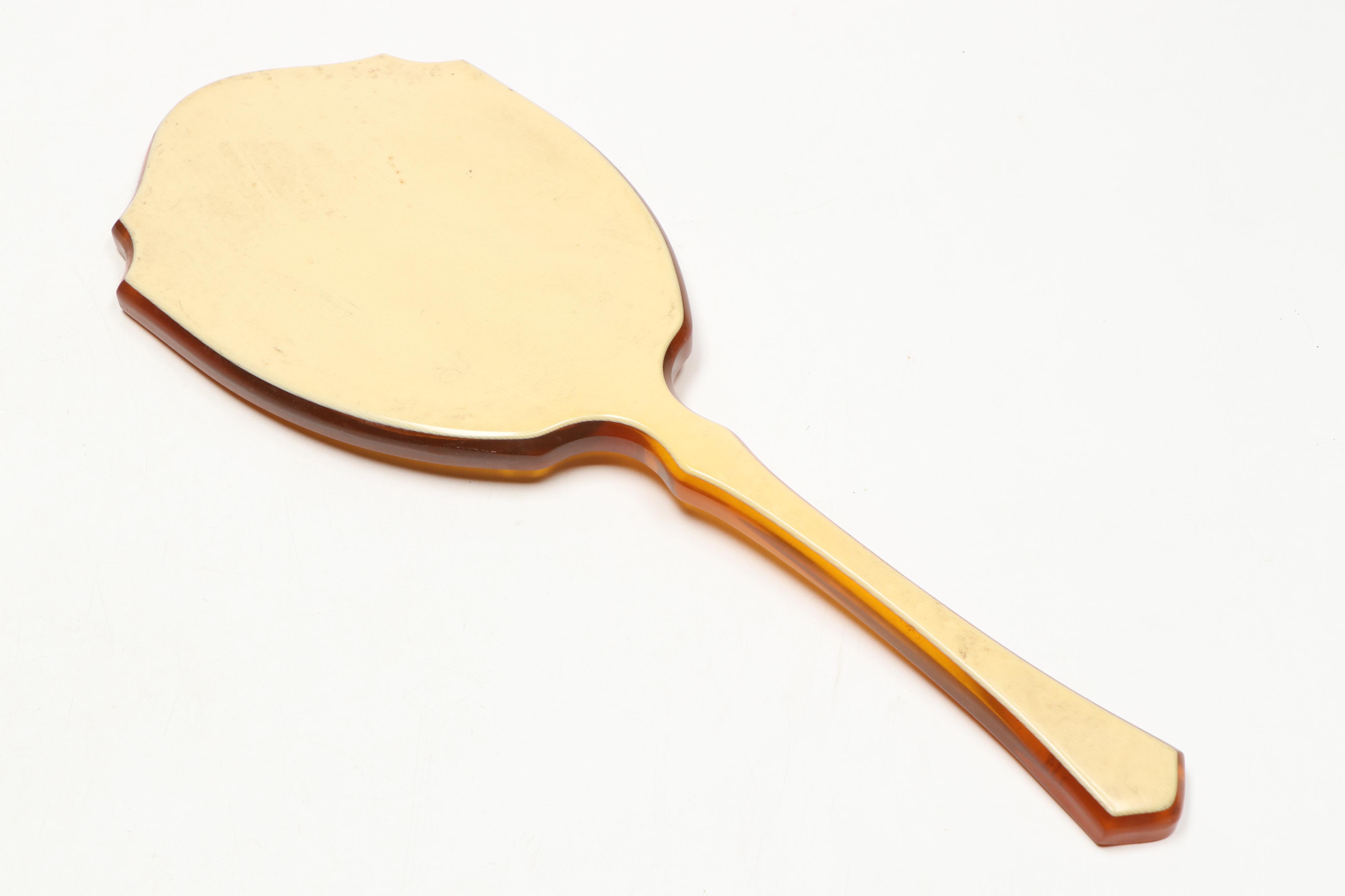 Vintage Celluloid Hand Mirror
