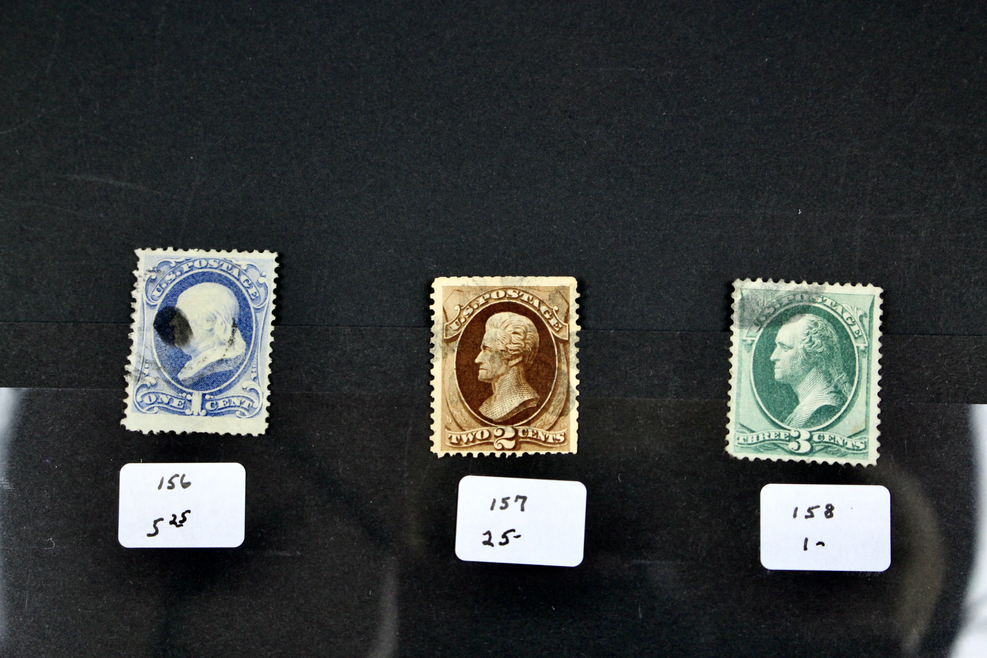 Ten Different 1873 U.S. Postage Stamp Issues, Scott 156 to 166