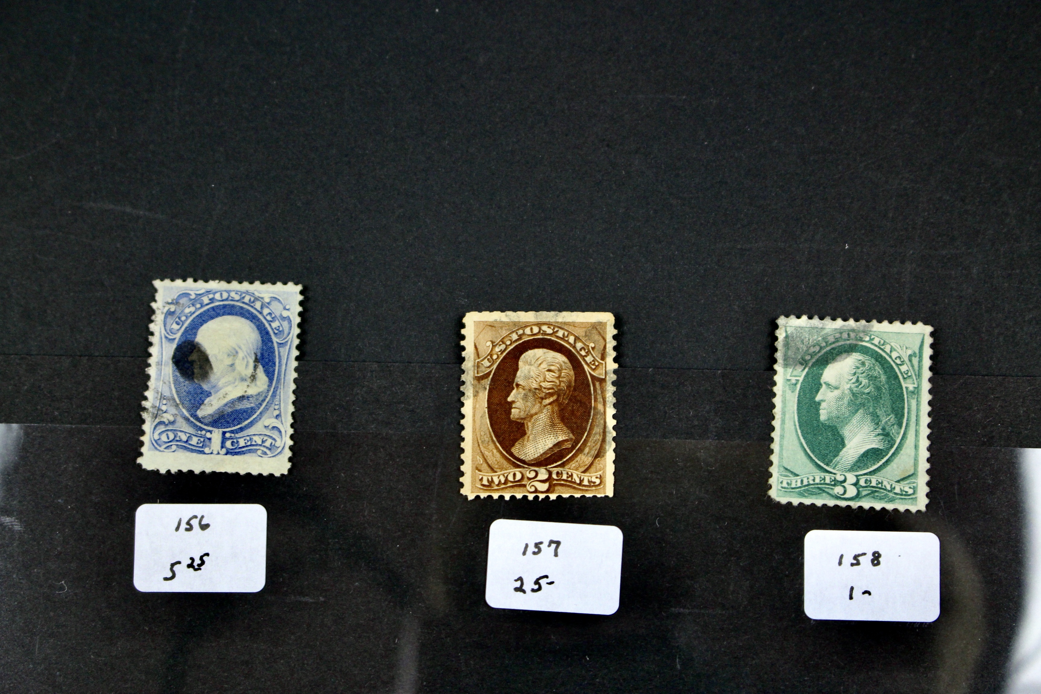 Ten Different 1873 U.S. Postage Stamp Issues, Scott 156 to 166