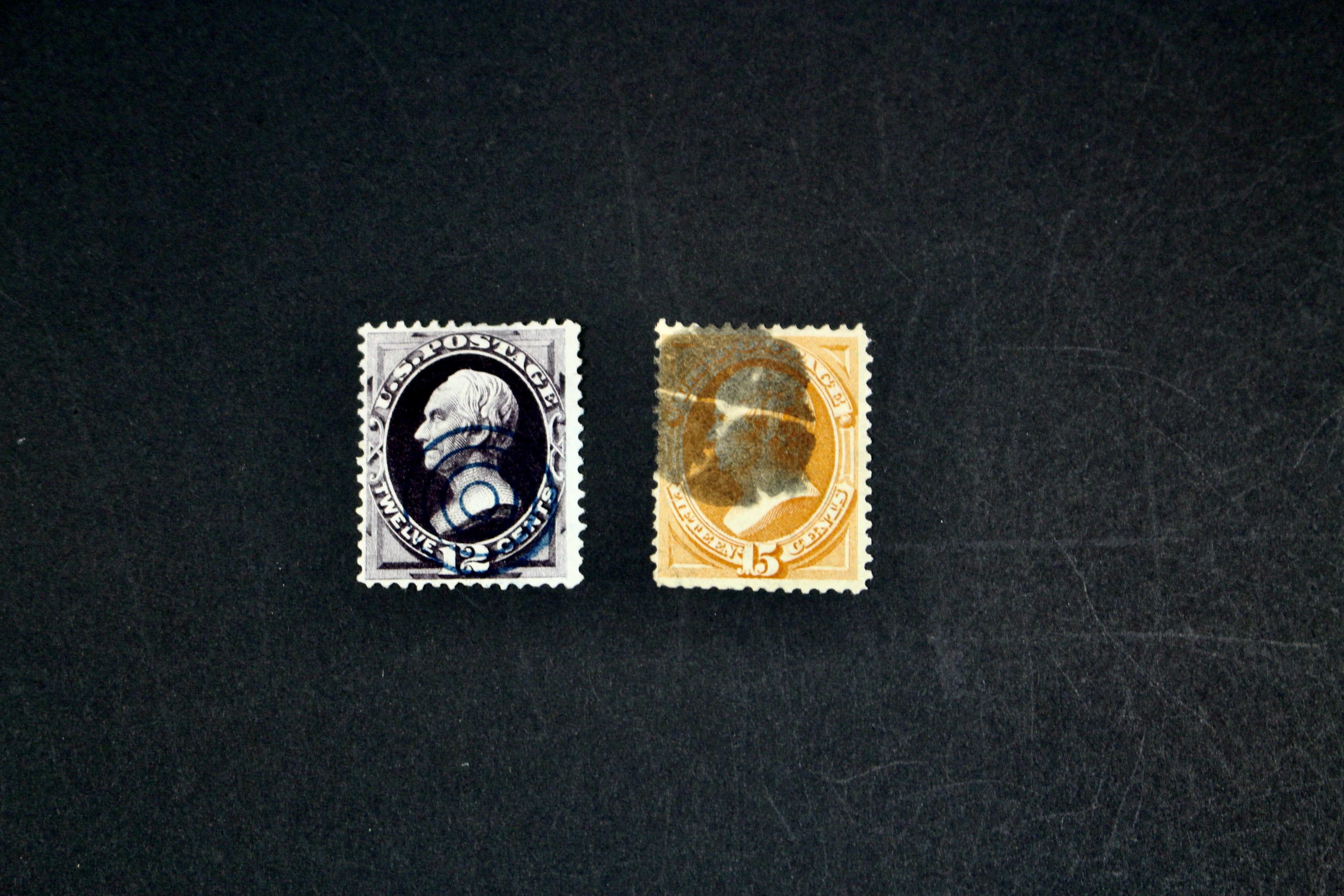 Ten Different 1873 U.S. Postage Stamp Issues, Scott 156 to 166