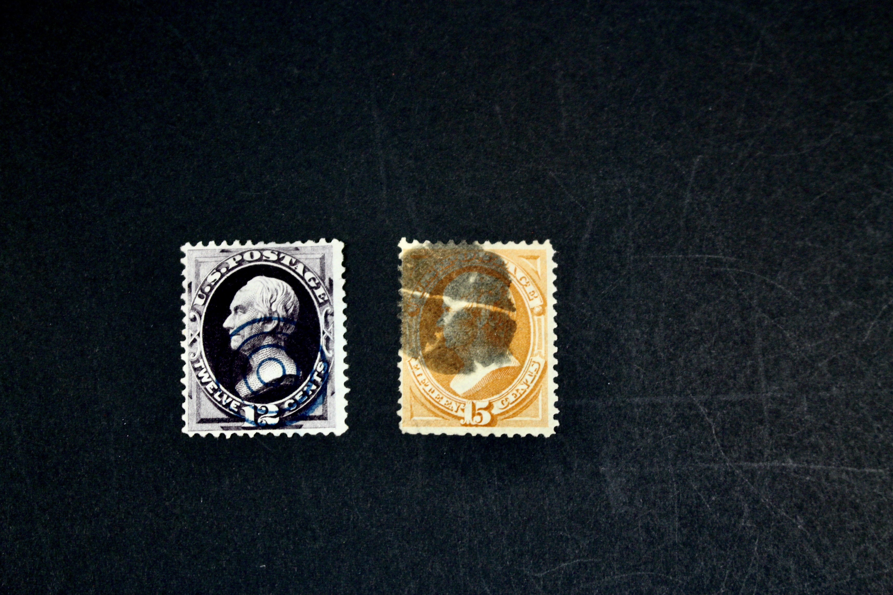 Ten Different 1873 U.S. Postage Stamp Issues, Scott 156 to 166