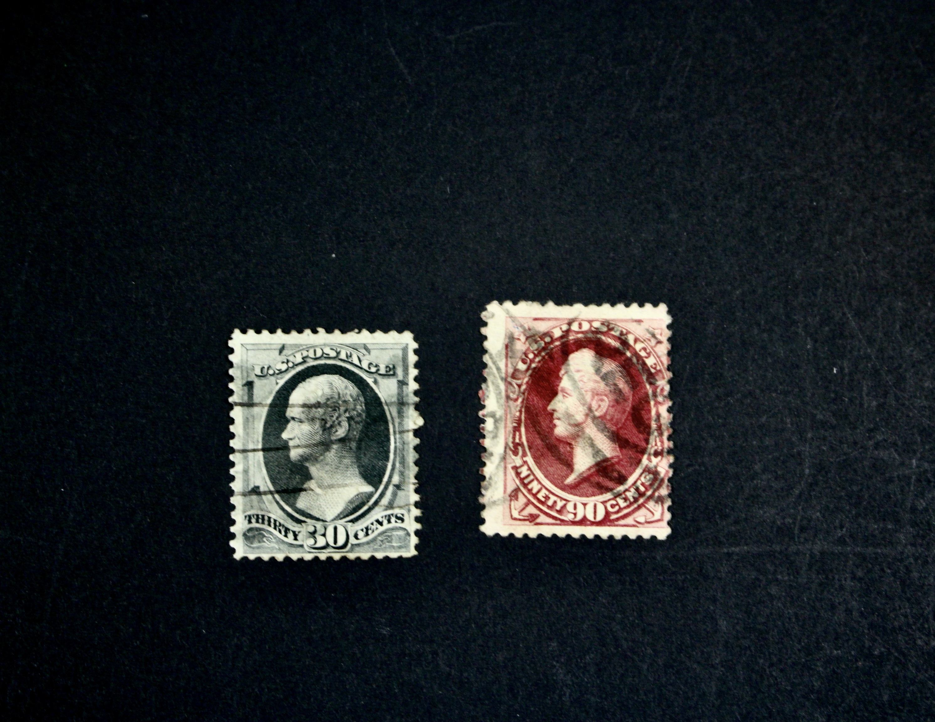 Ten Different 1873 U.S. Postage Stamp Issues, Scott 156 to 166