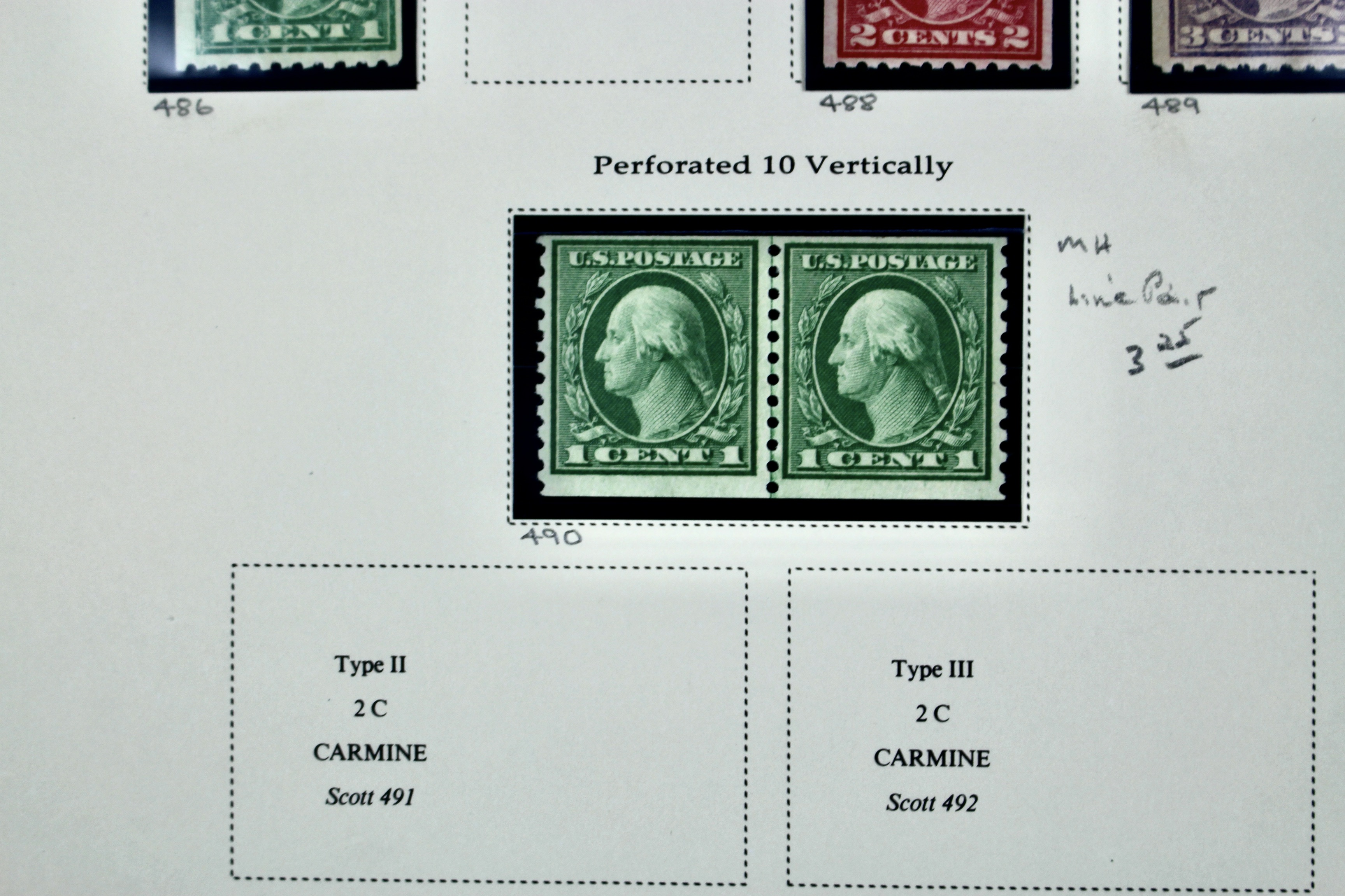 U.S. Coil Postage Stamp Collection, 1916 to 1932