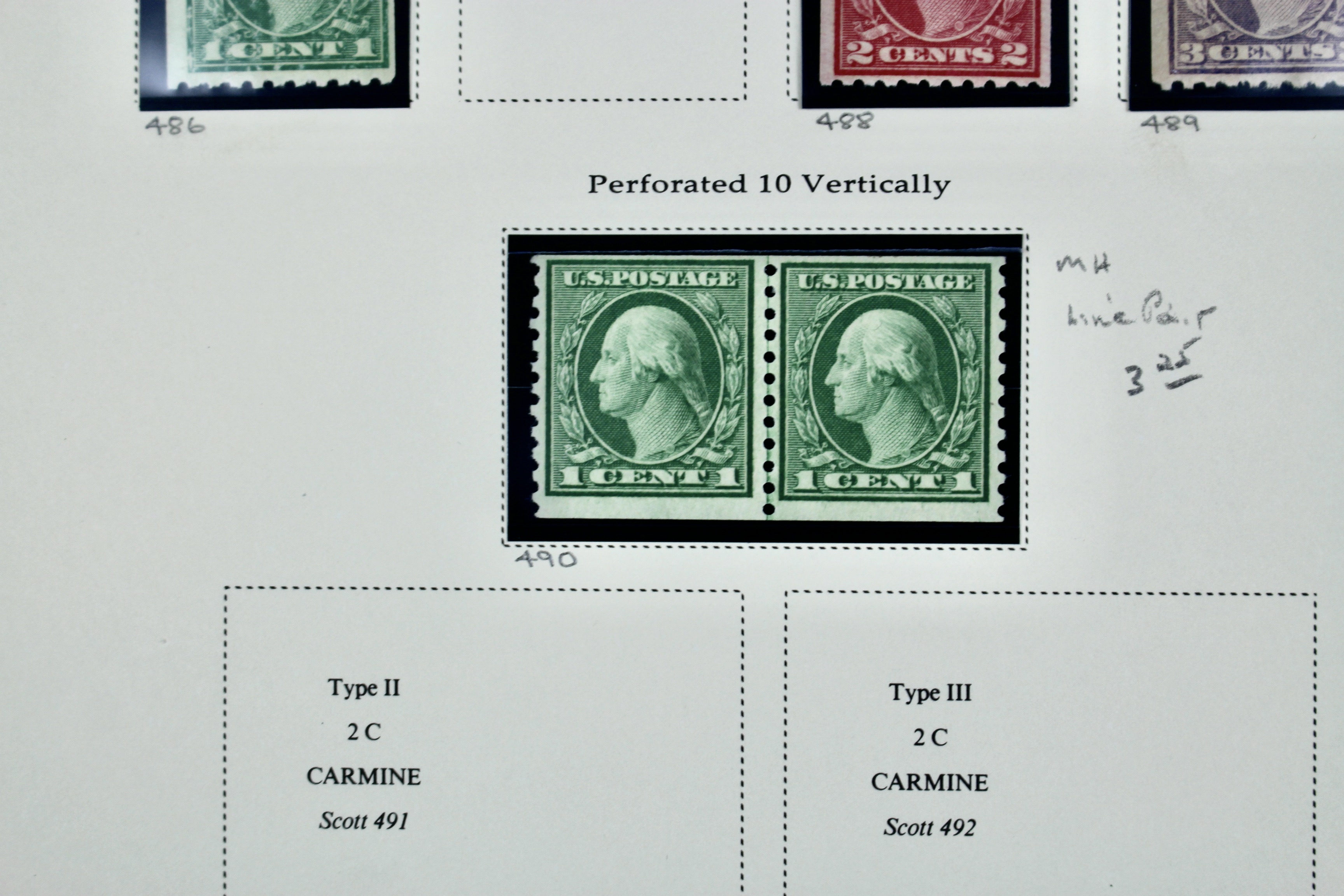 U.S. Coil Postage Stamp Collection, 1916 to 1932