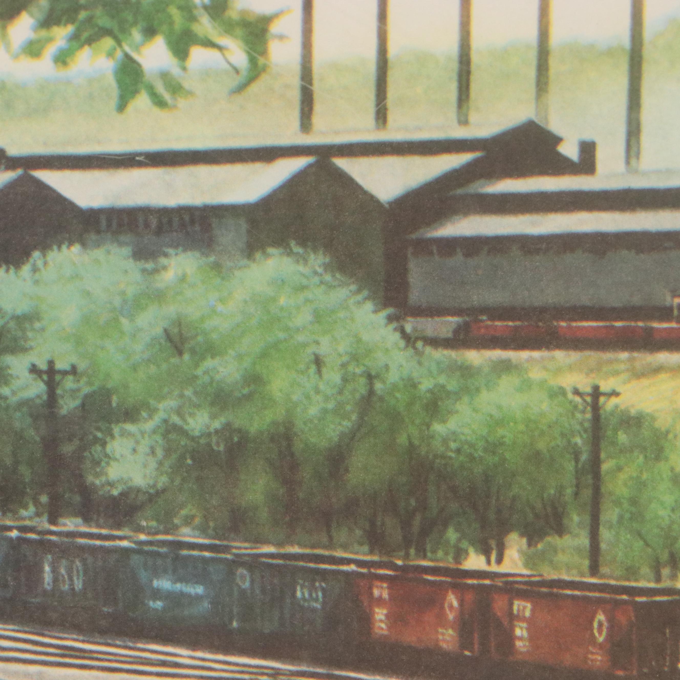 Offset Lithograph of Howard Fogg Painting for New York Central RR, Circa 1960