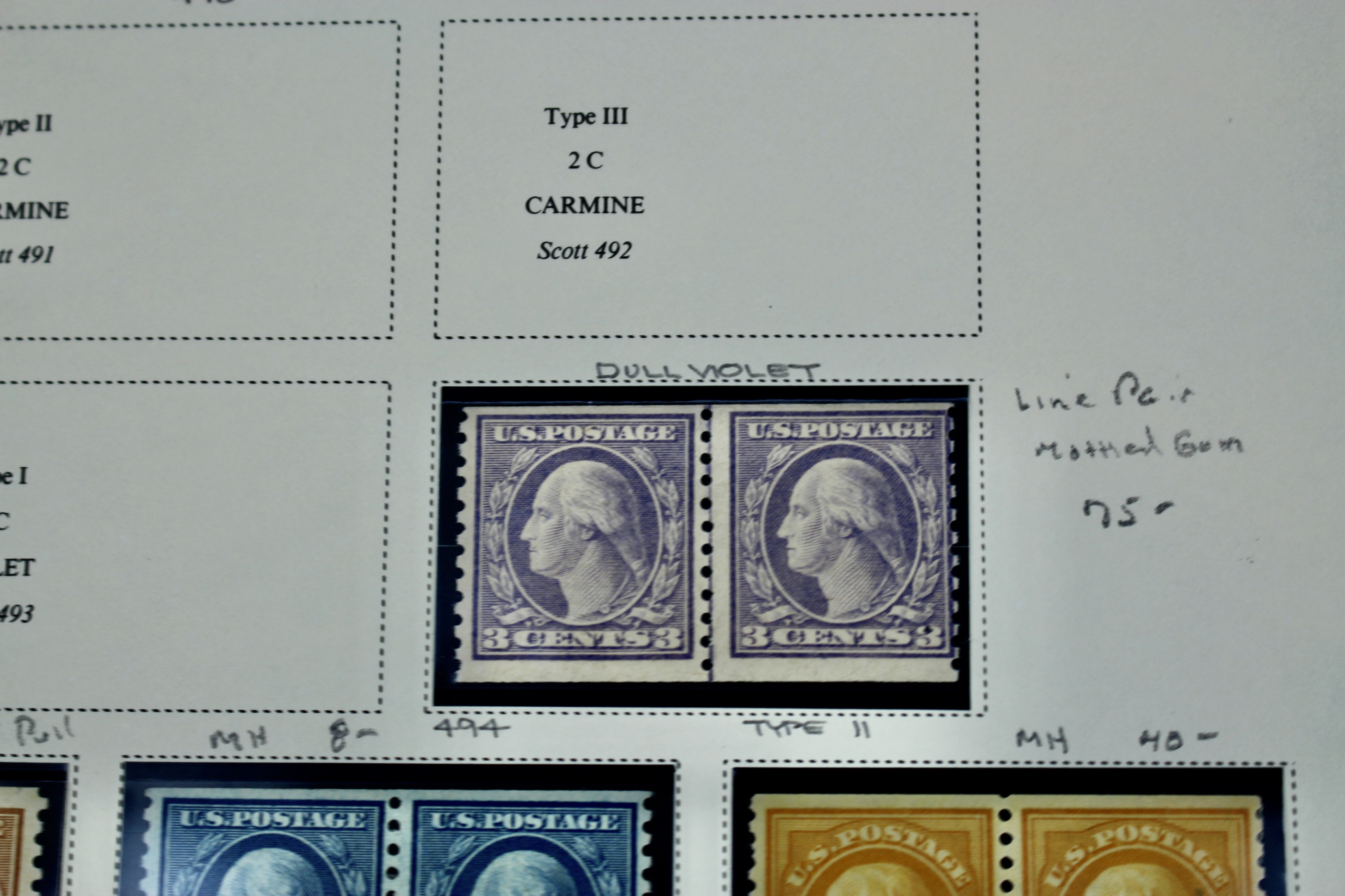 U.S. Coil Postage Stamp Collection, 1916 to 1932