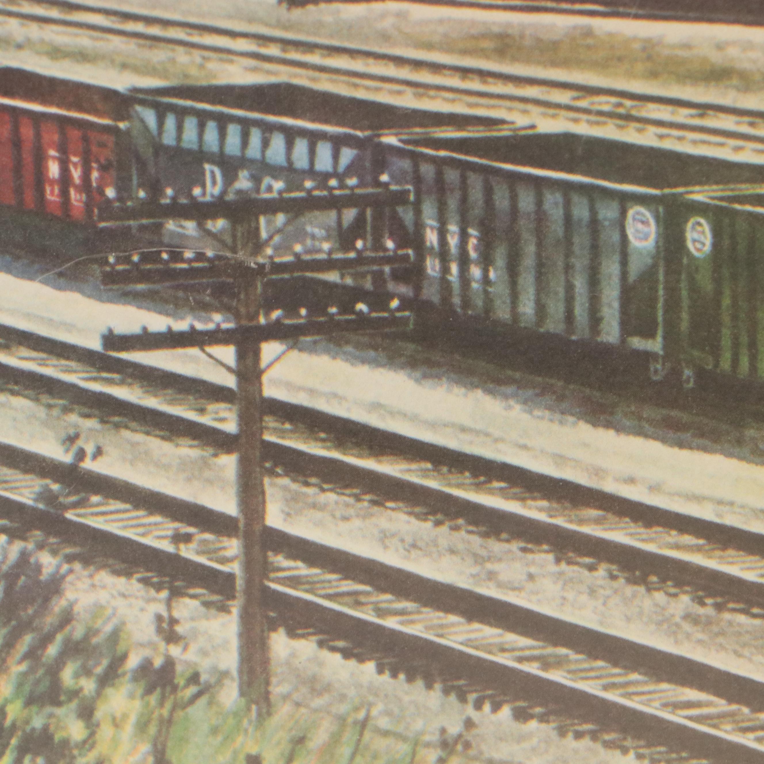 Offset Lithograph of Howard Fogg Painting for New York Central RR, Circa 1960