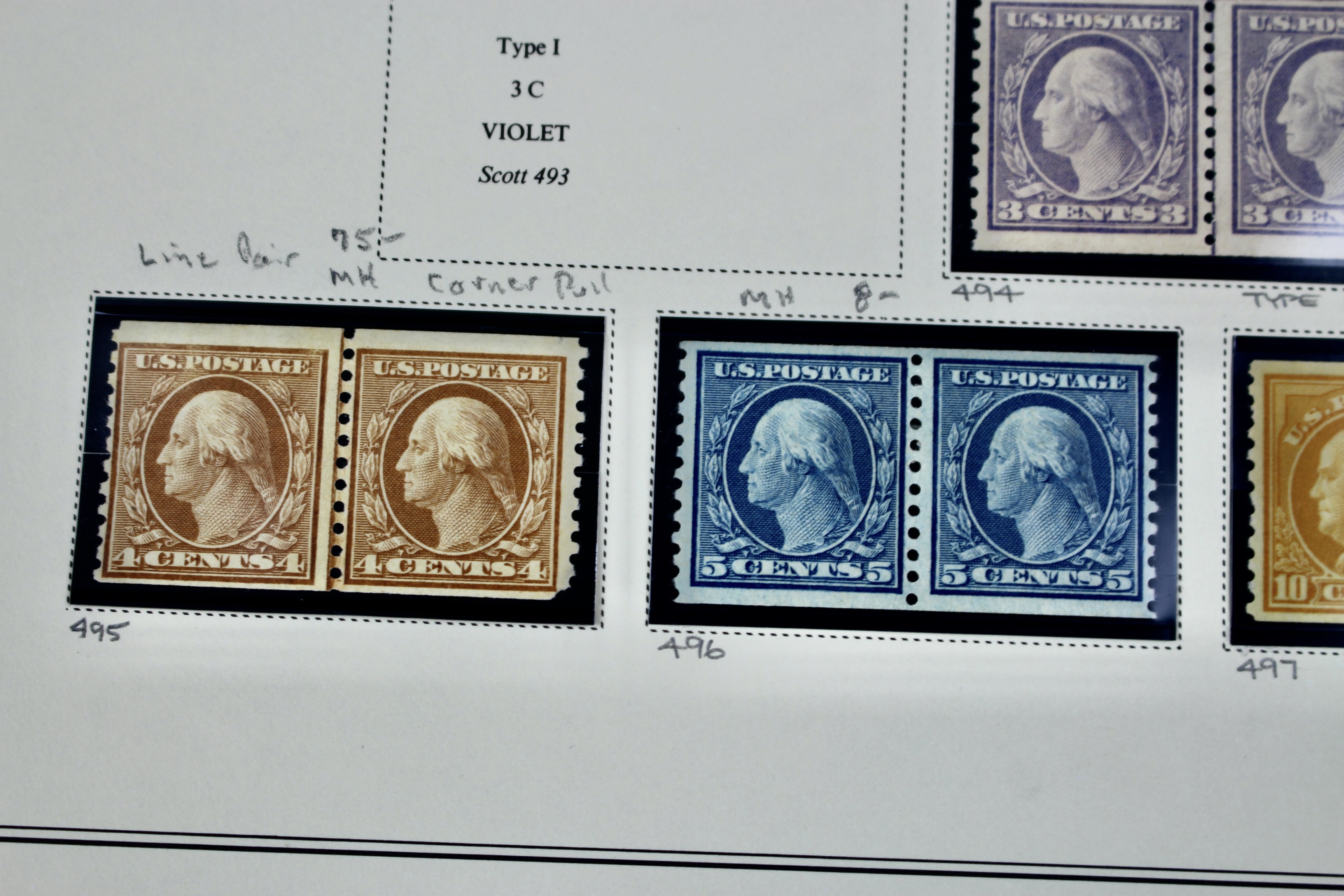 U.S. Coil Postage Stamp Collection, 1916 to 1932