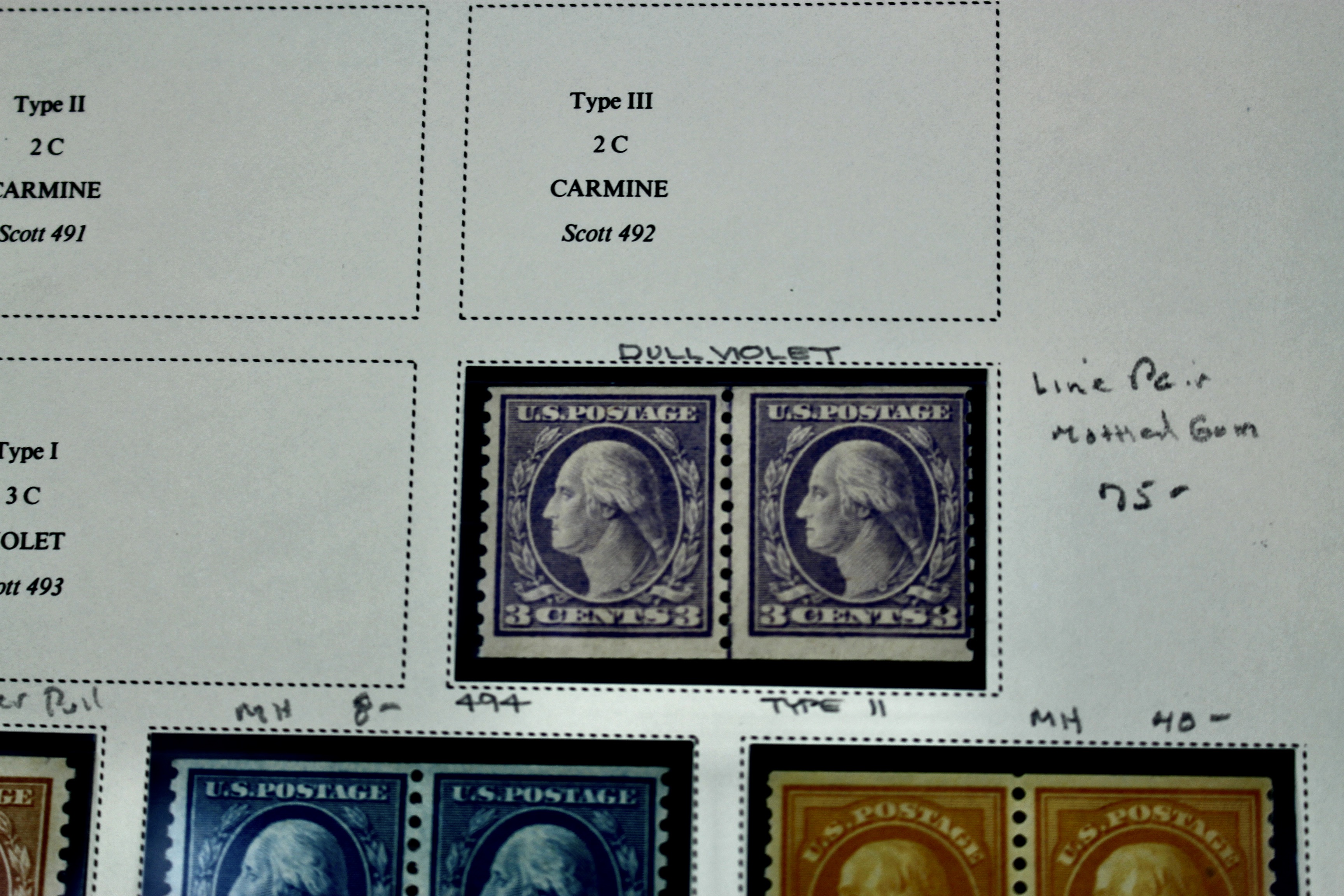 U.S. Coil Postage Stamp Collection, 1916 to 1932