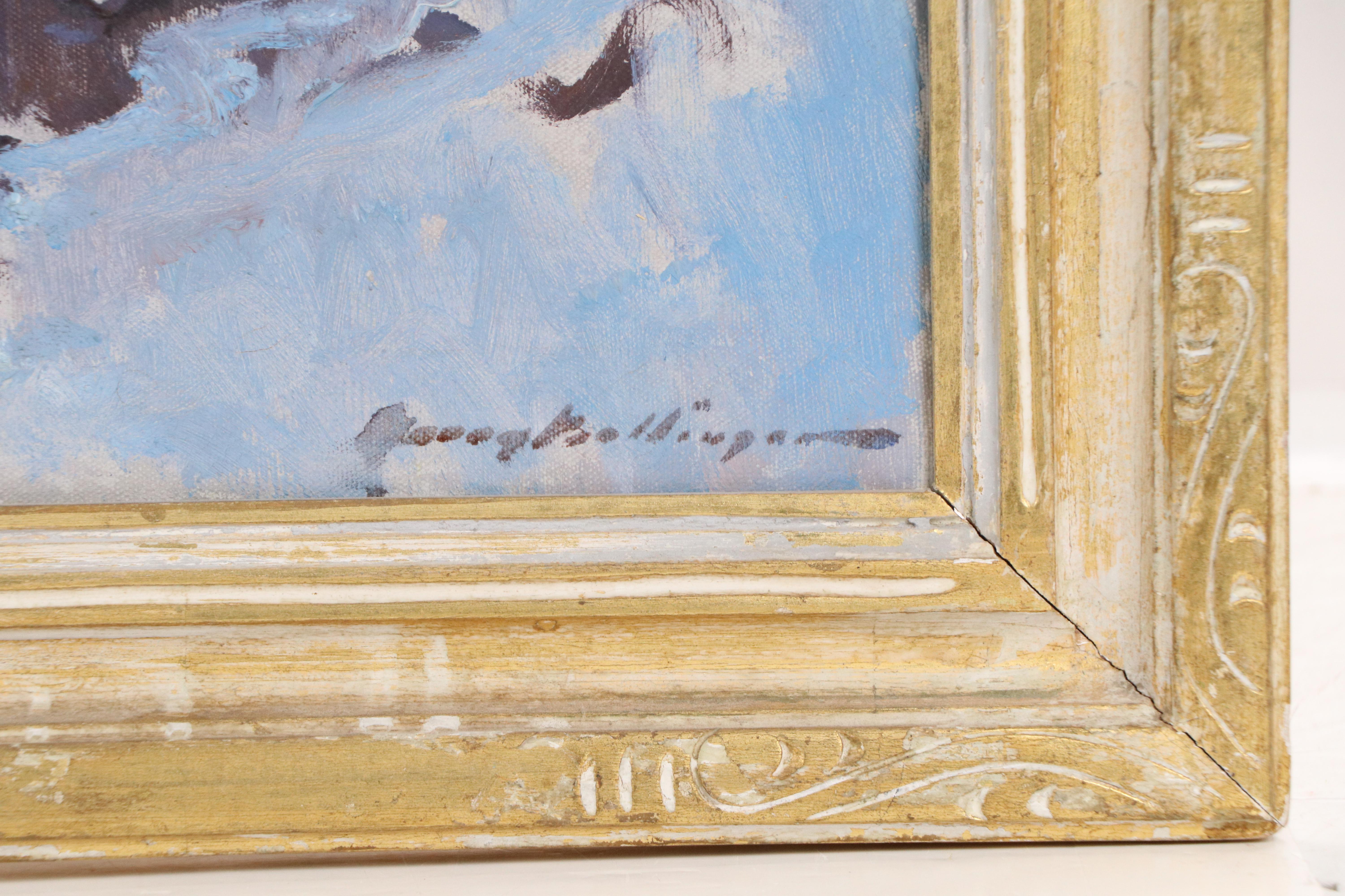 Harry Russel Ballinger Plein Air Winter Landscape Oil Painting