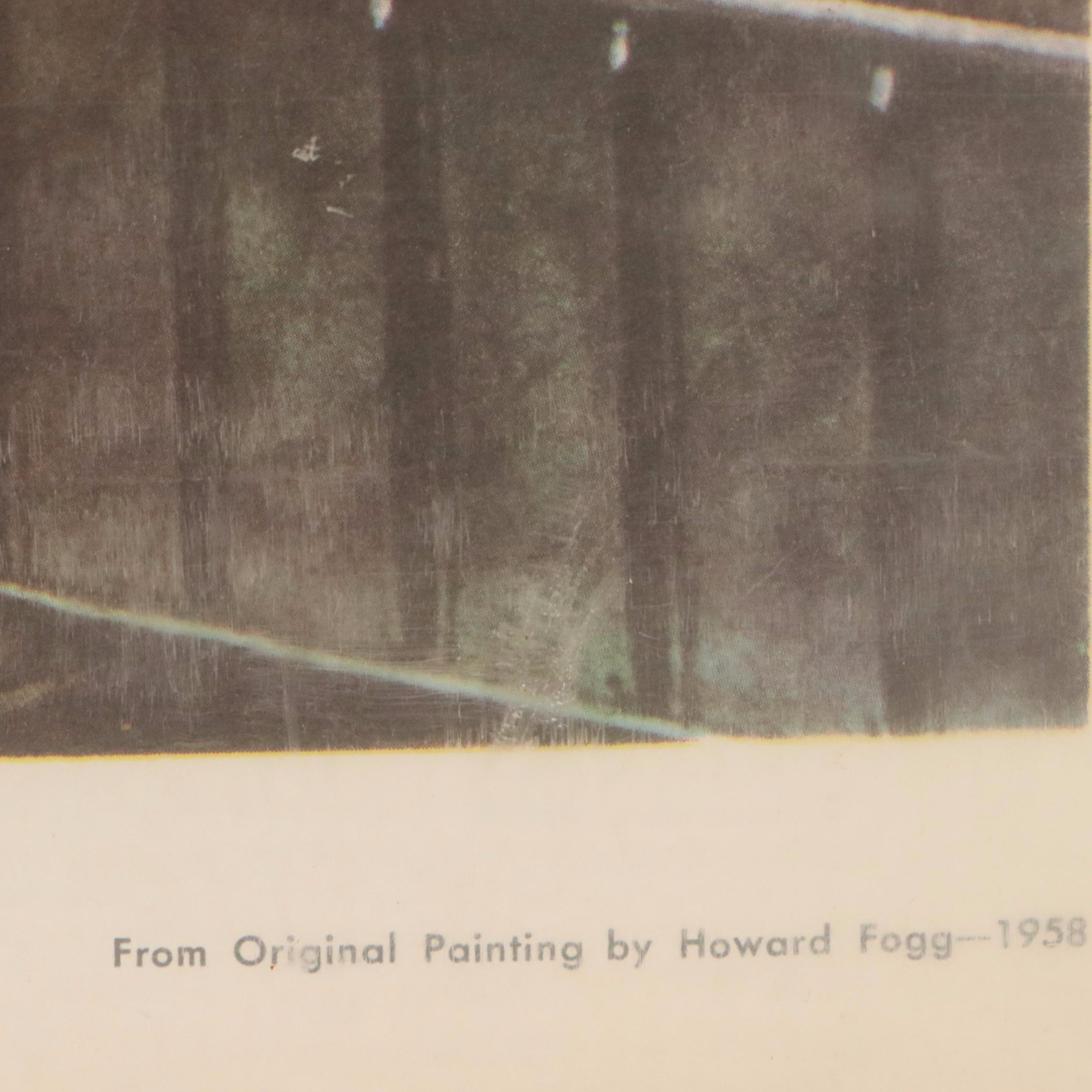 Offset Lithograph of Howard Fogg Painting for New York Central RR, Circa 1960