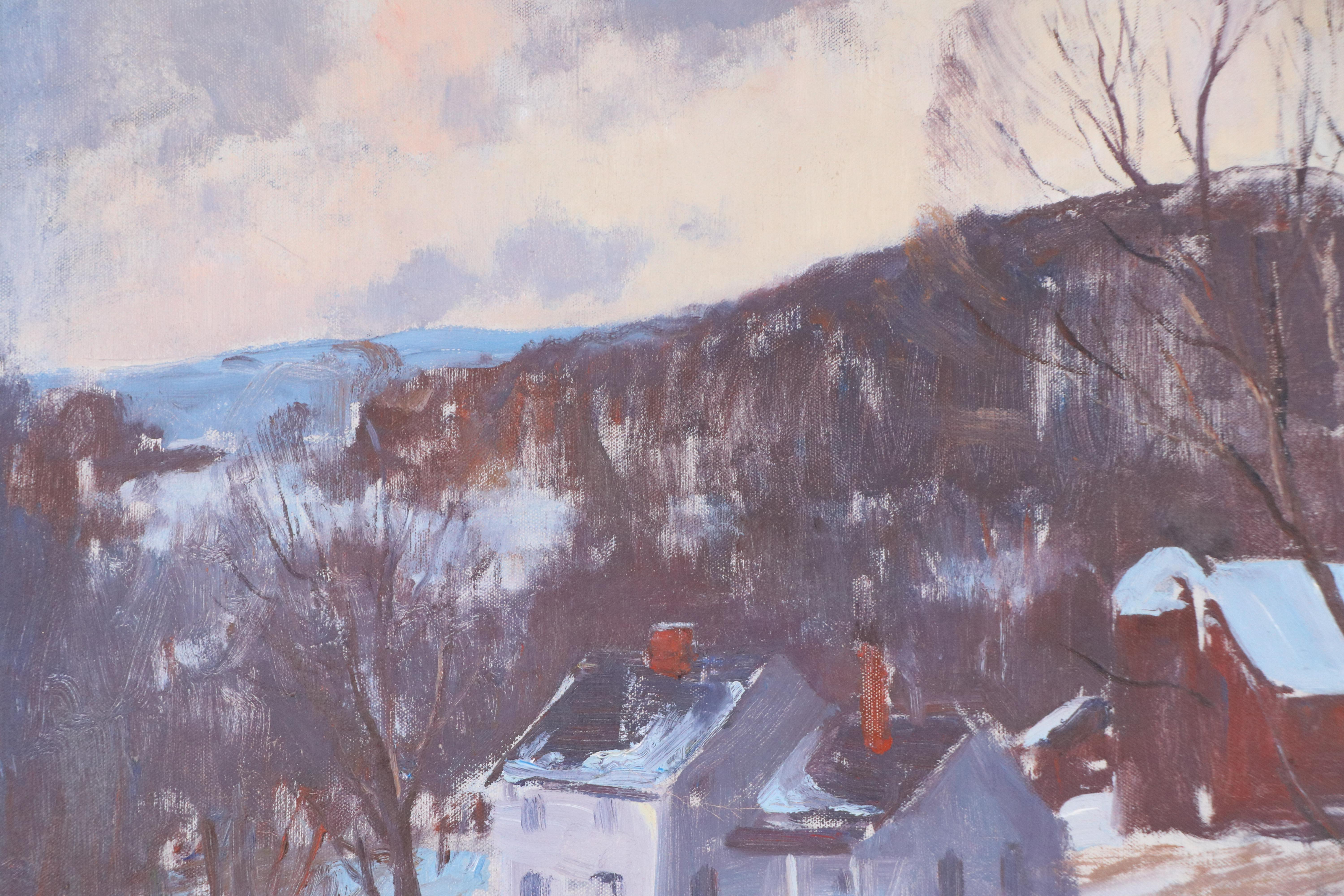 Harry Russel Ballinger Plein Air Winter Landscape Oil Painting