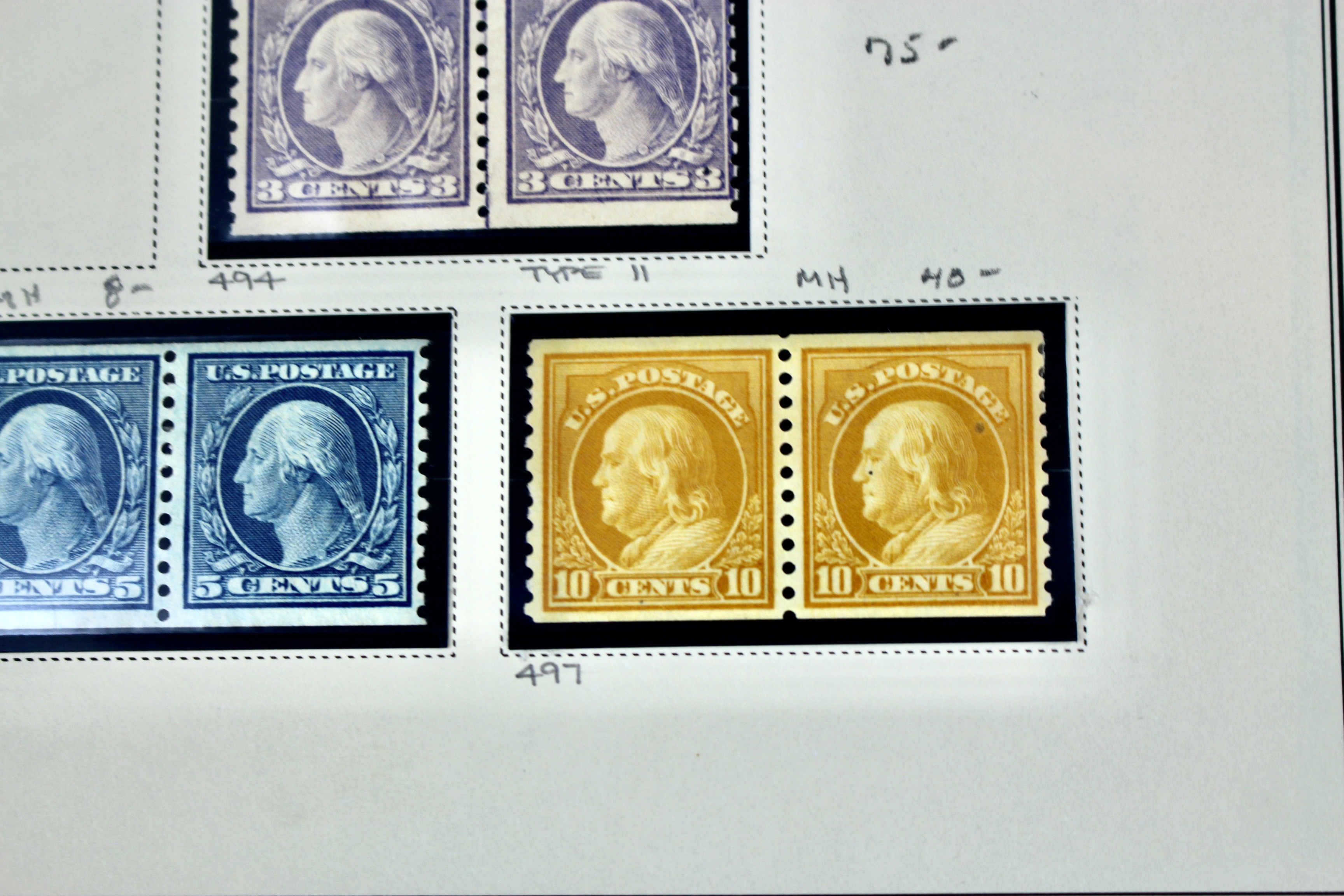 U.S. Coil Postage Stamp Collection, 1916 to 1932