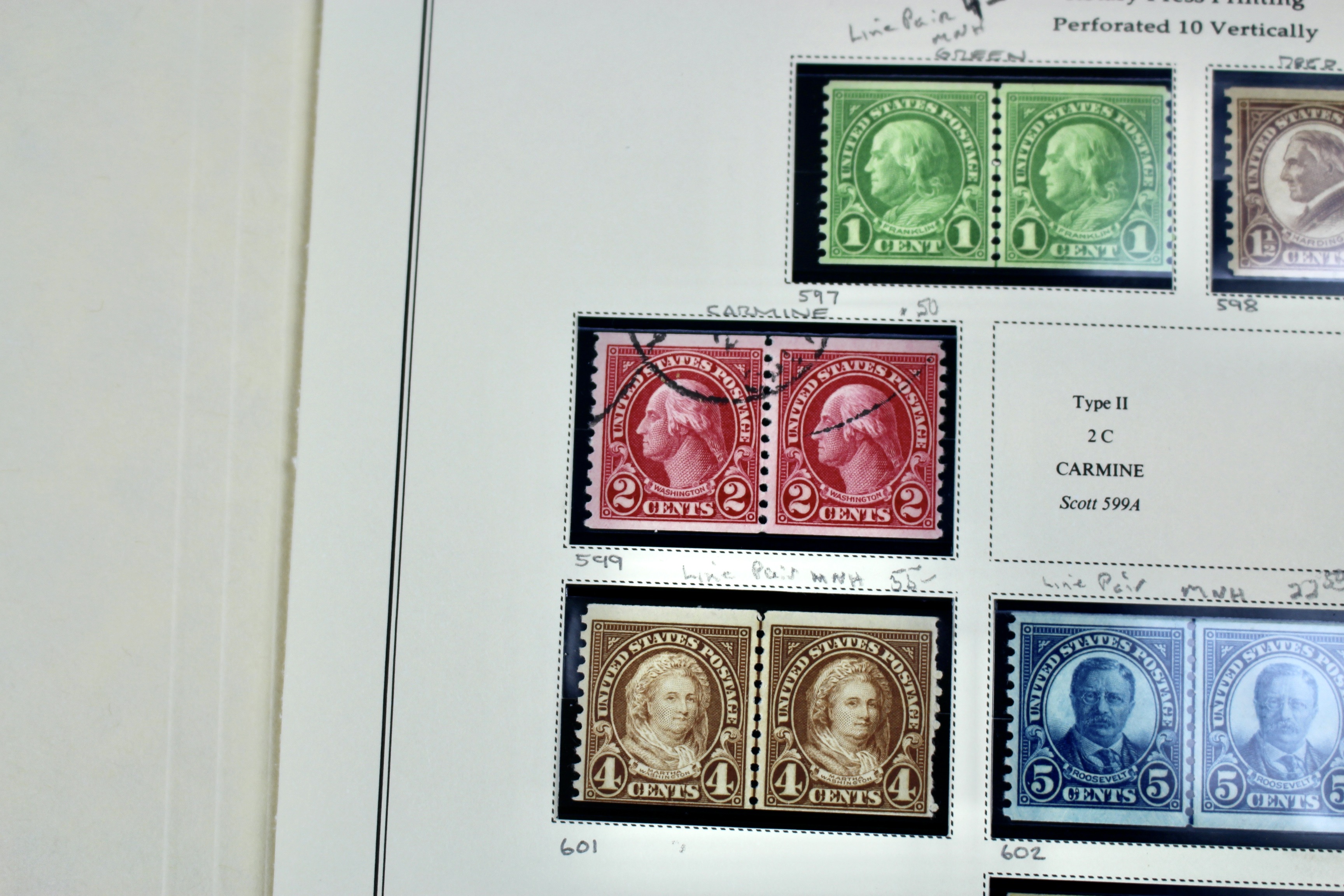 U.S. Coil Postage Stamp Collection, 1916 to 1932