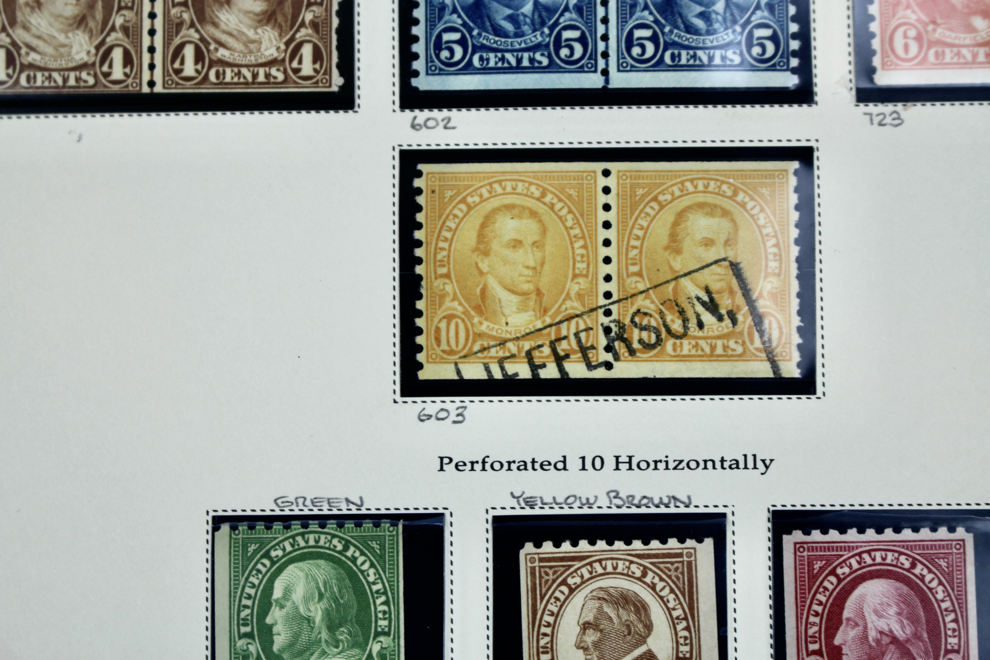 U.S. Coil Postage Stamp Collection, 1916 to 1932