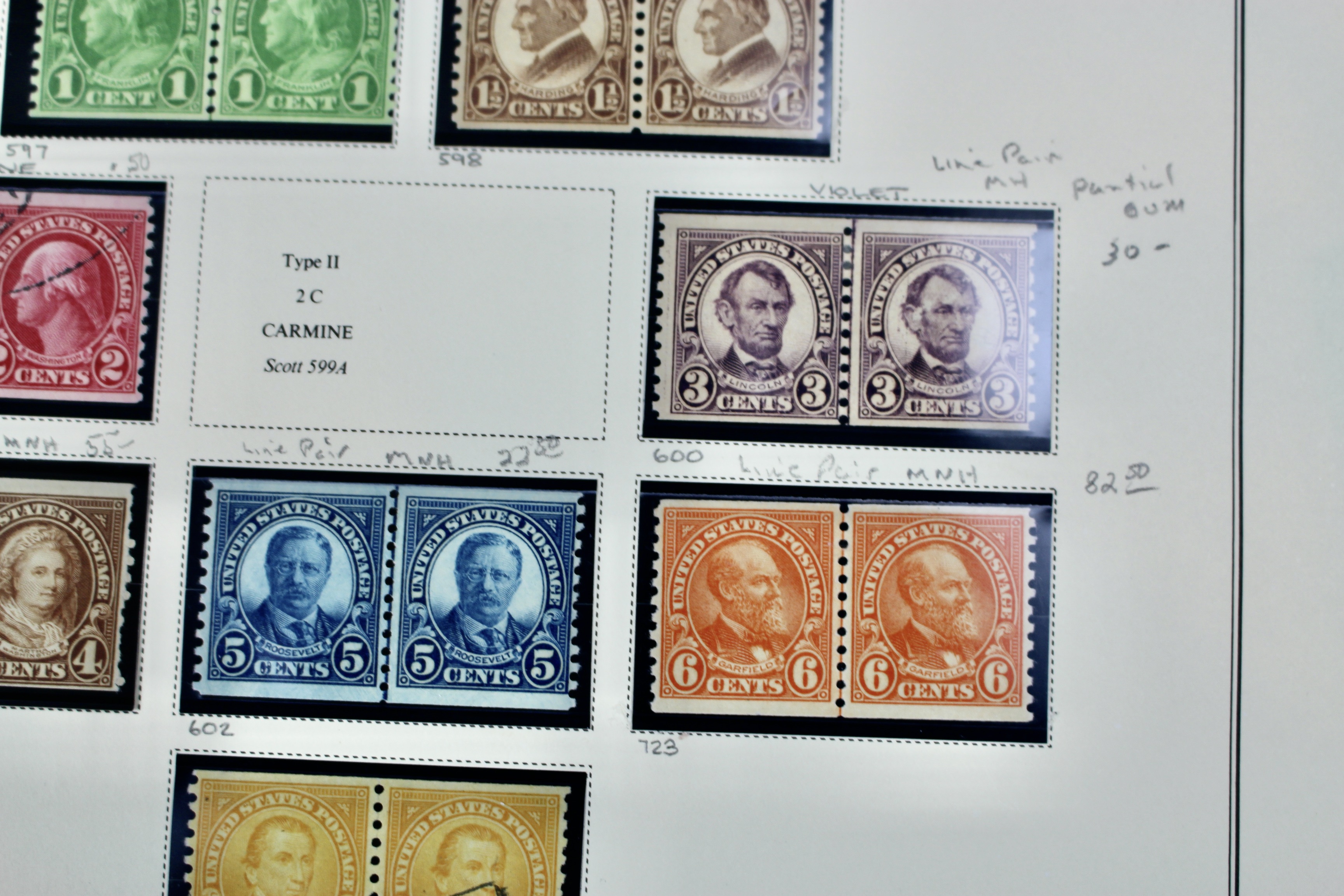 U.S. Coil Postage Stamp Collection, 1916 to 1932