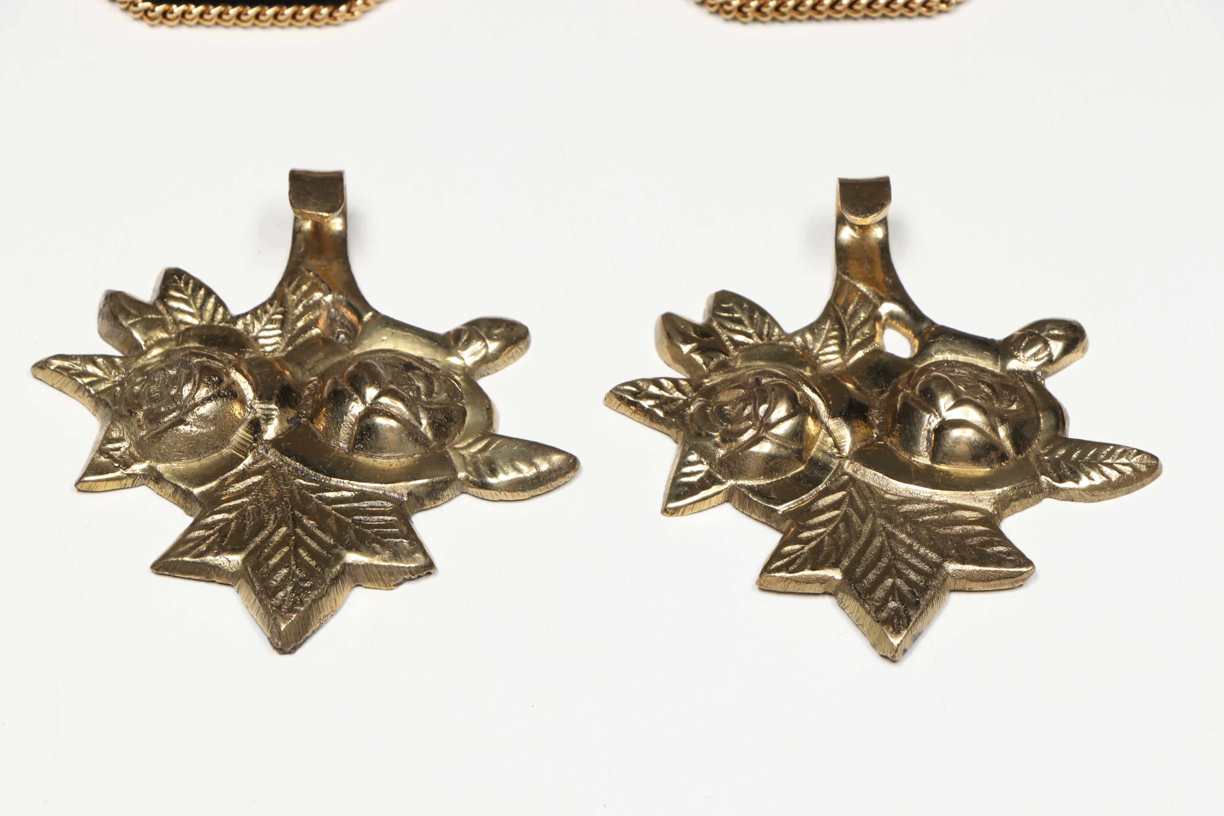 Italian Framed Portrait Miniatures with Other Victorian Style Brass Accents