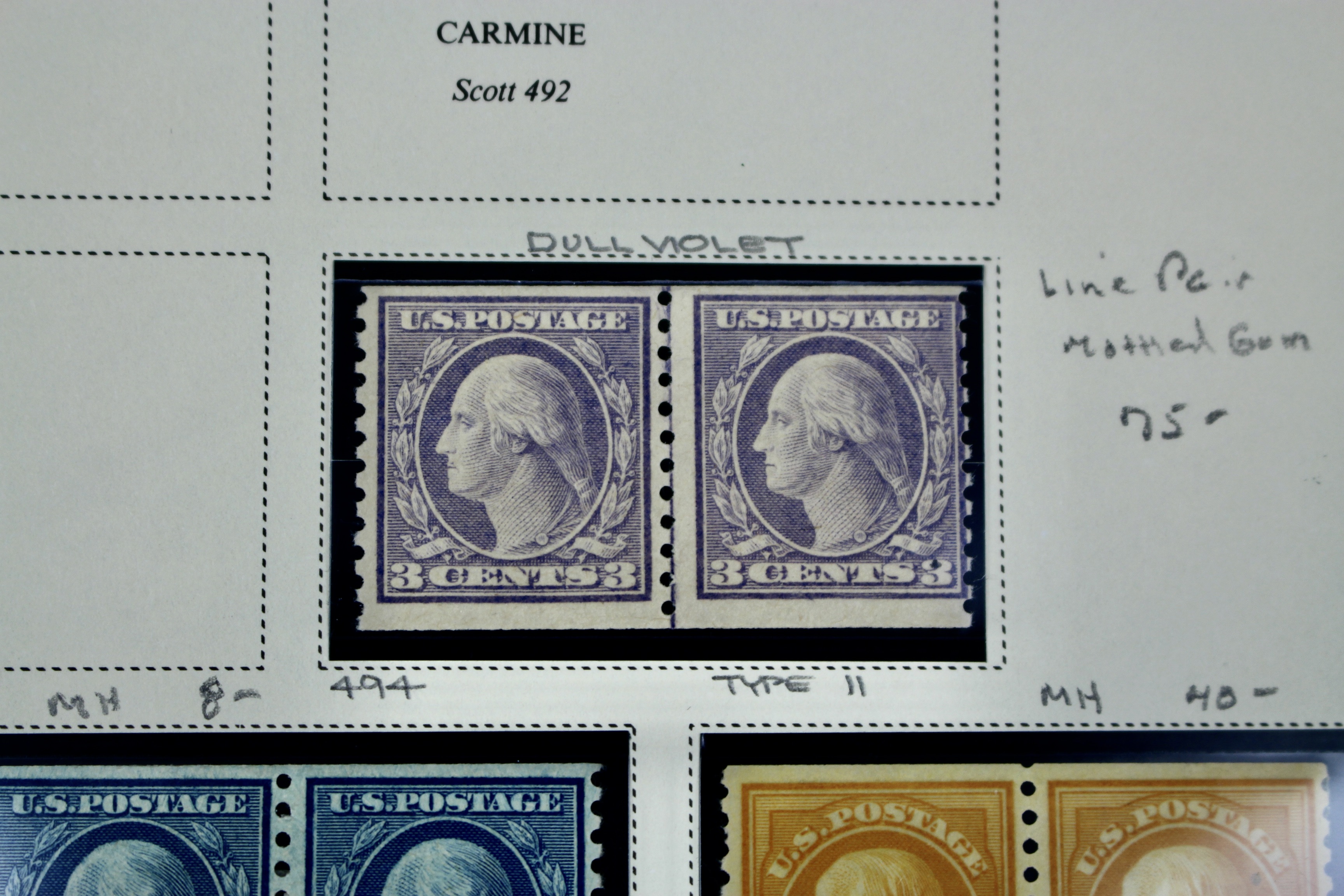 U.S. Coil Postage Stamp Collection, 1916 to 1932
