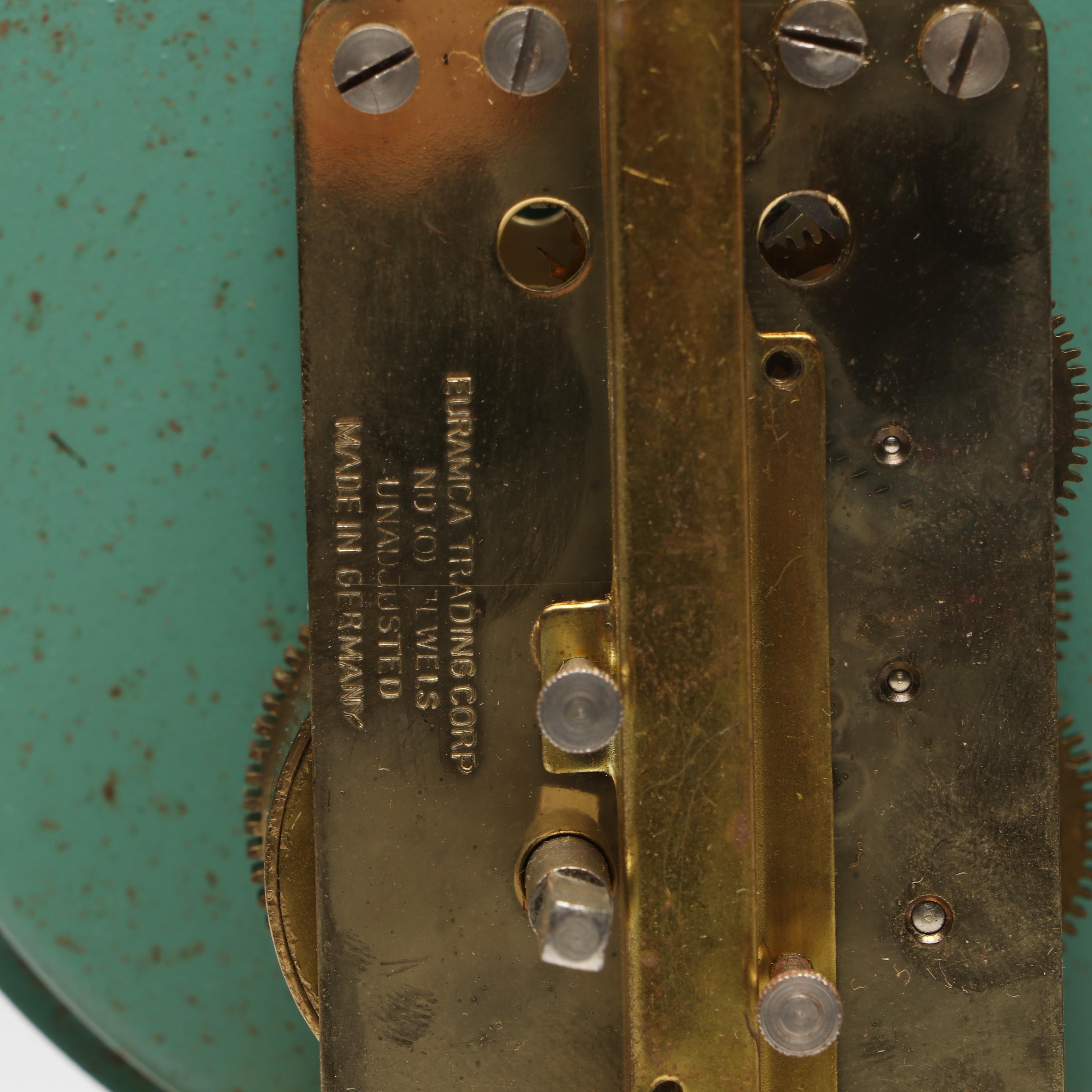 German Euramca Anniversary Clock, Bronze and Marble Pen Holder, More