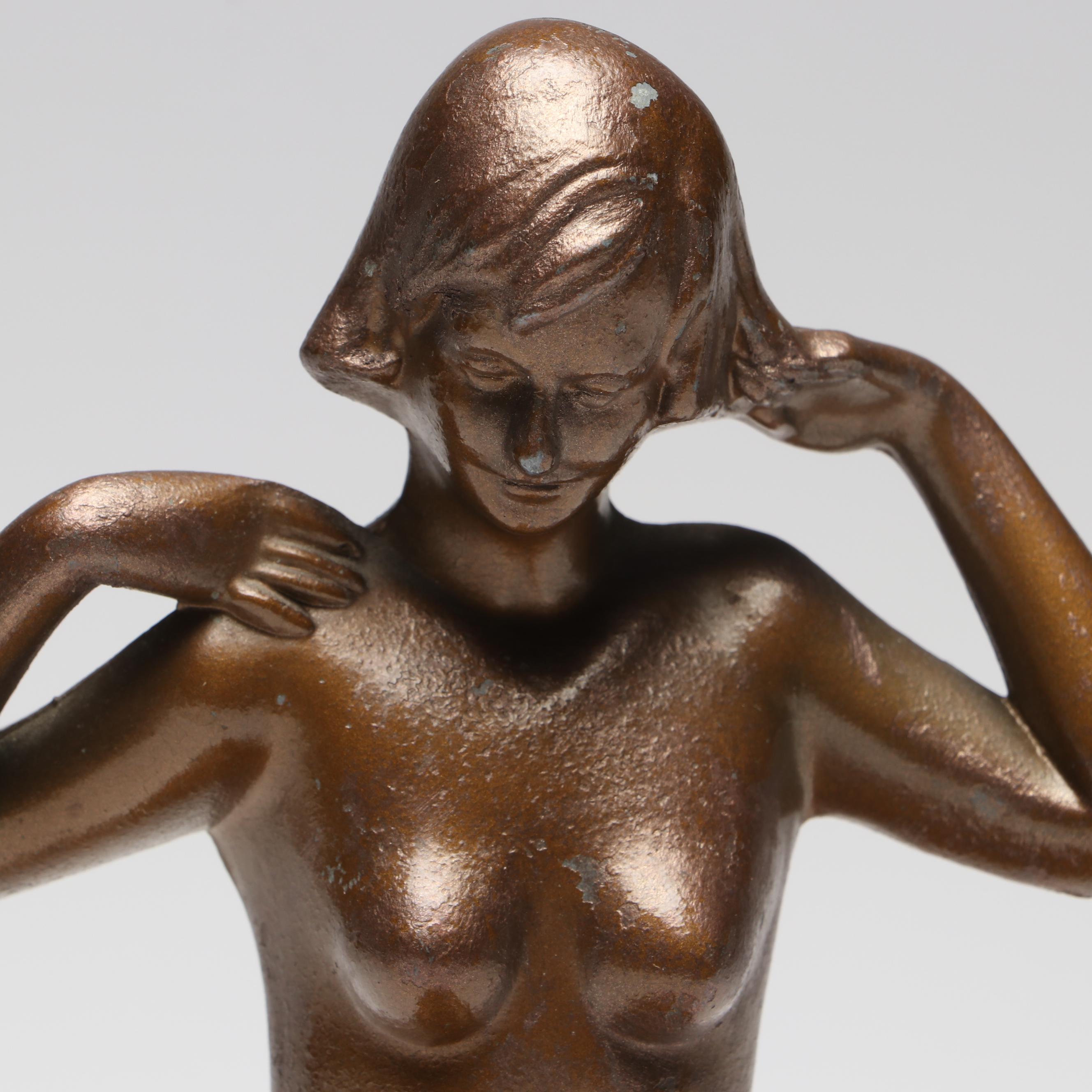 German Euramca Anniversary Clock, Bronze and Marble Pen Holder, More