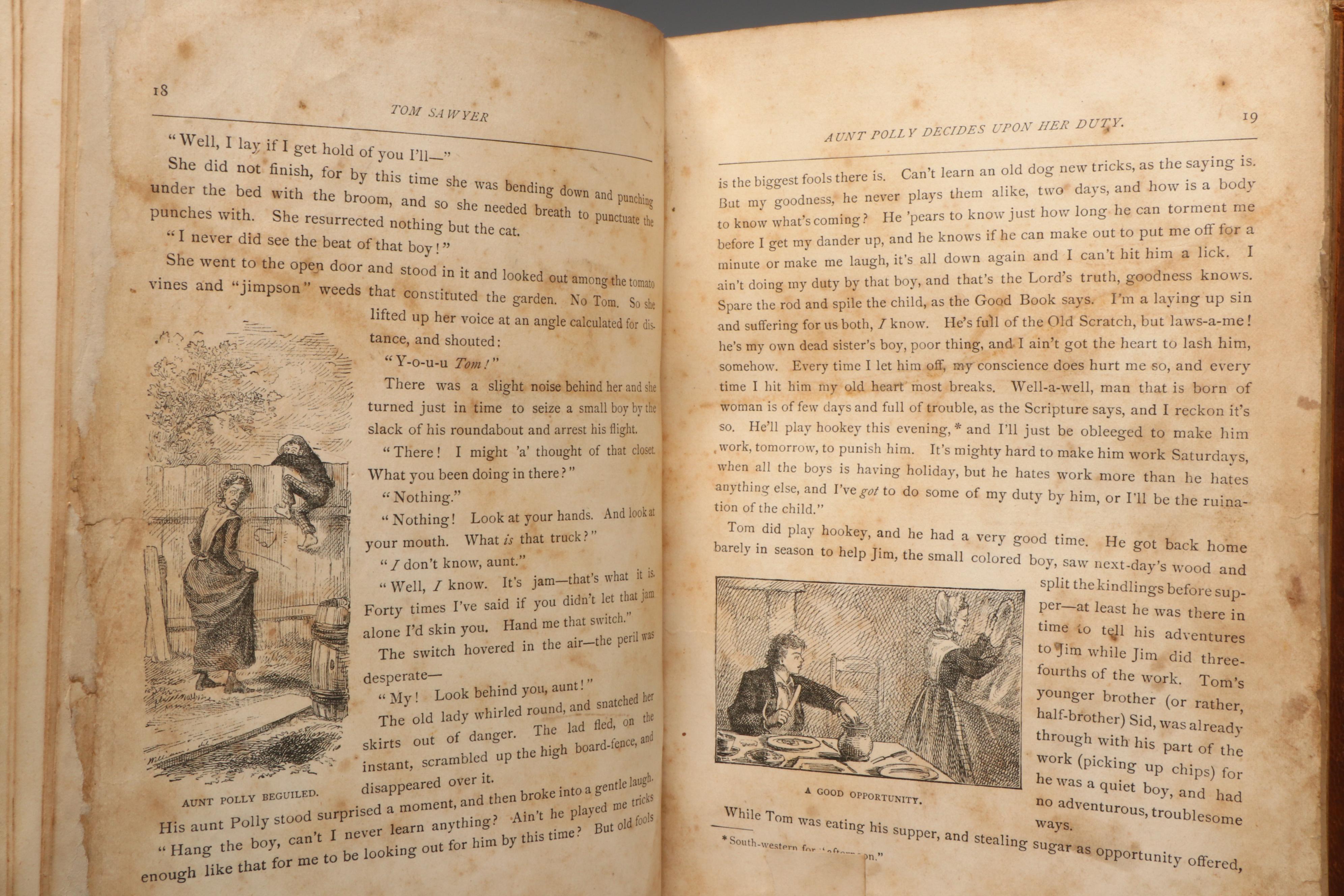 First Edition, Second Issue "The Adventures of Tom Sawyer" by Mark Twain, 1876