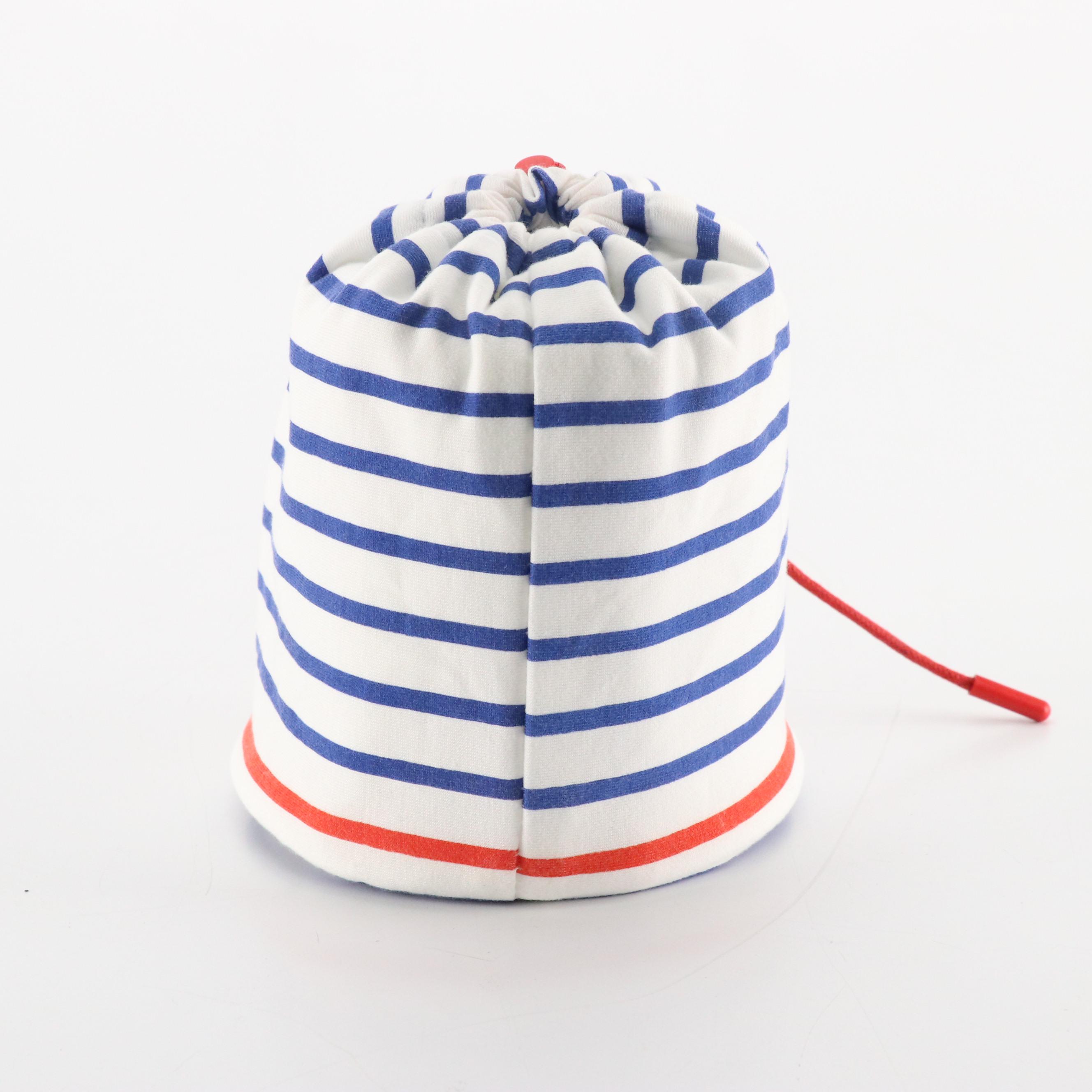 Chanel Beauté "L'Air Marin" Promotional Striped Drawstring Pouch