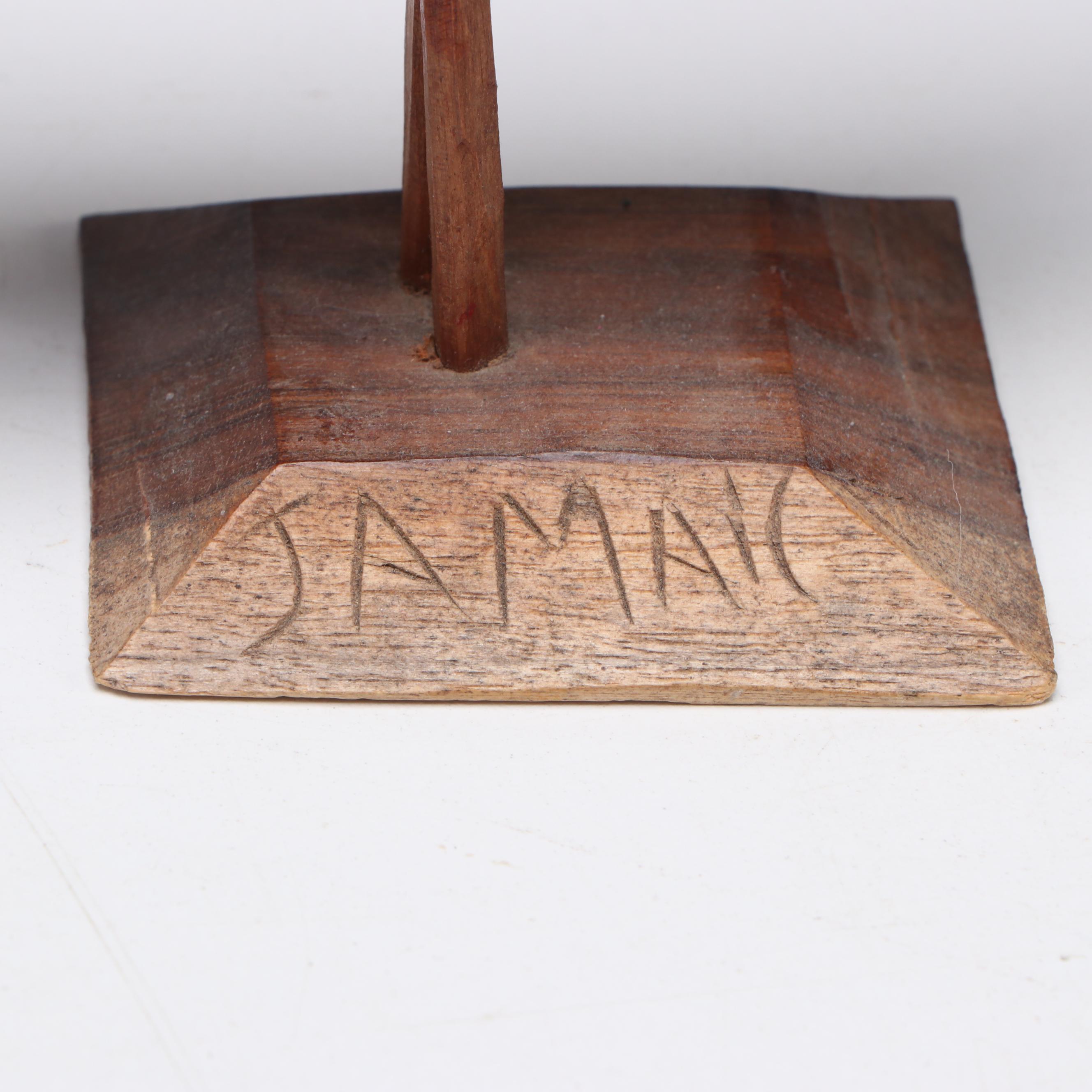 Minnie Adkins Hand-Carved Roosters with Other Folk Art Style Carvings