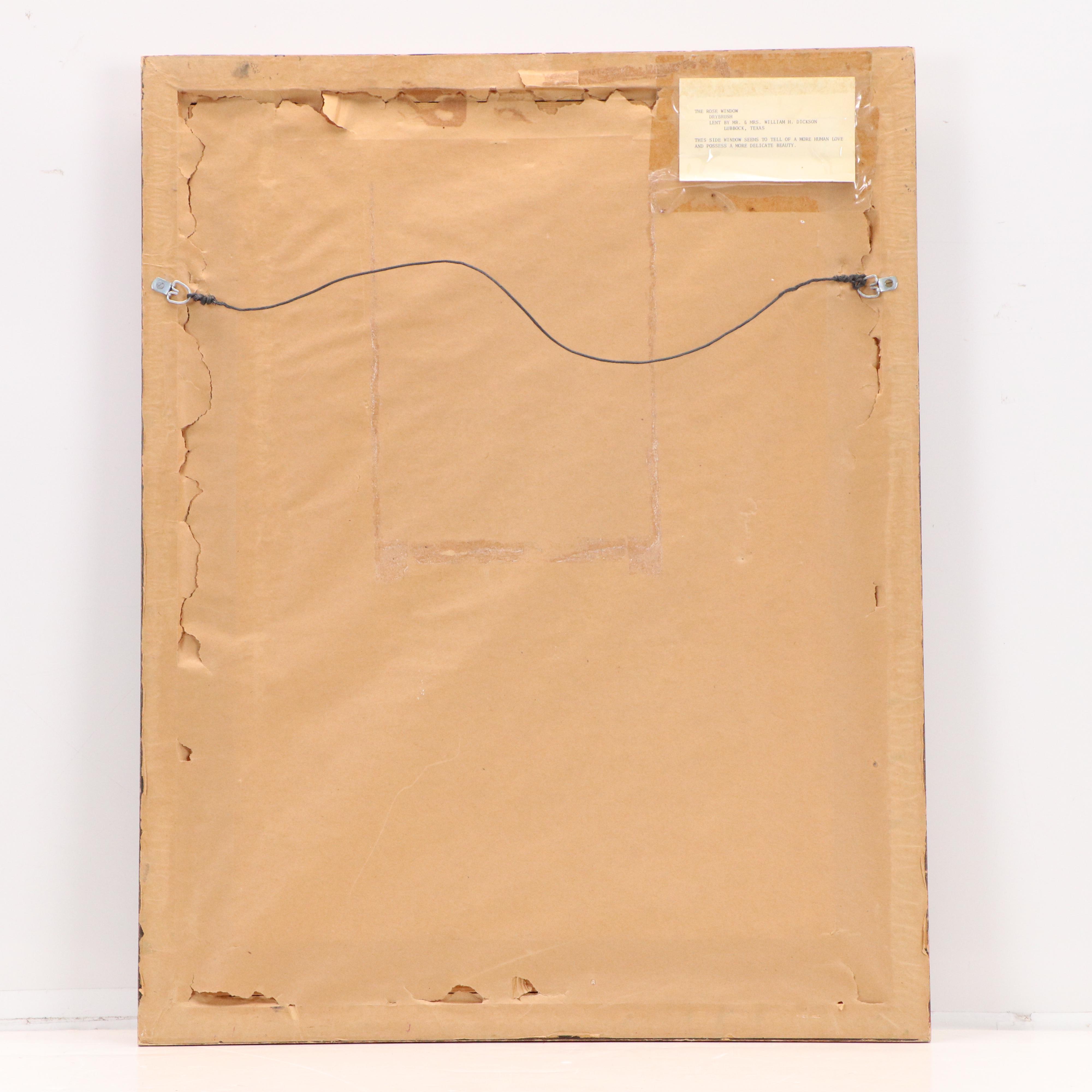 Ronald Thomason Watercolor Painting "The Rose Window," Mid to Late 20th Century