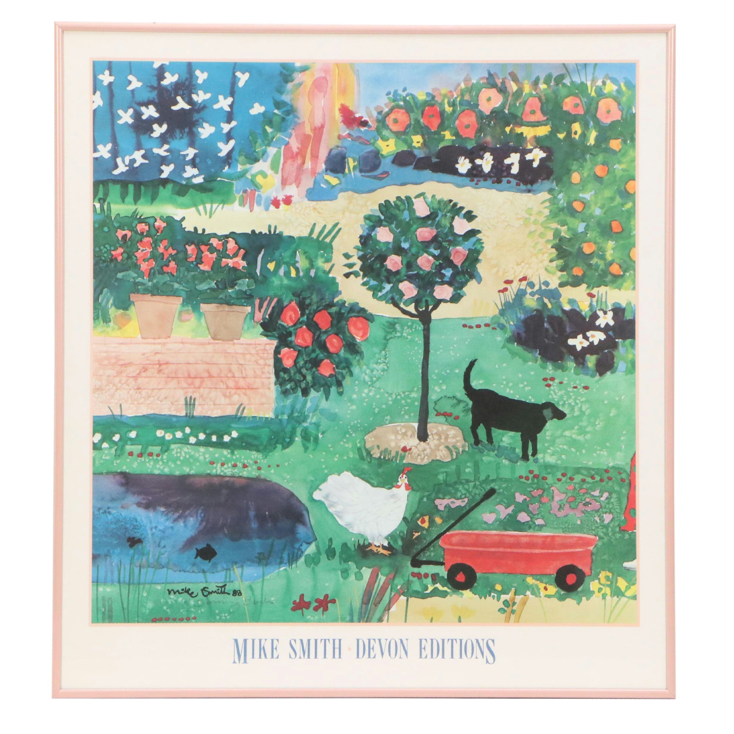 After Mike Smith Offset Lithograph "Burning Bush"