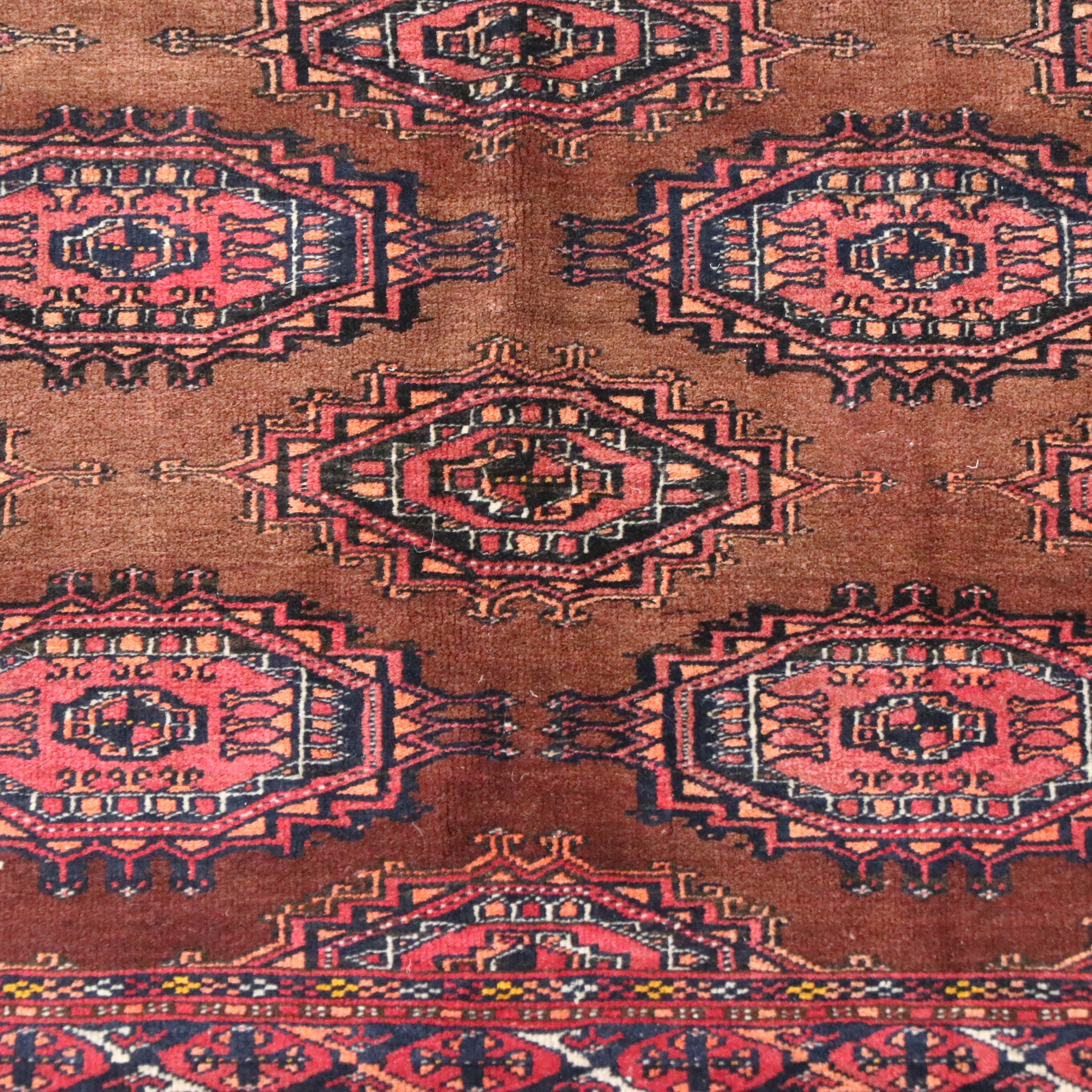 4'8 x 6'7 Hand-Knotted Pakistani Bokhara Area Rug