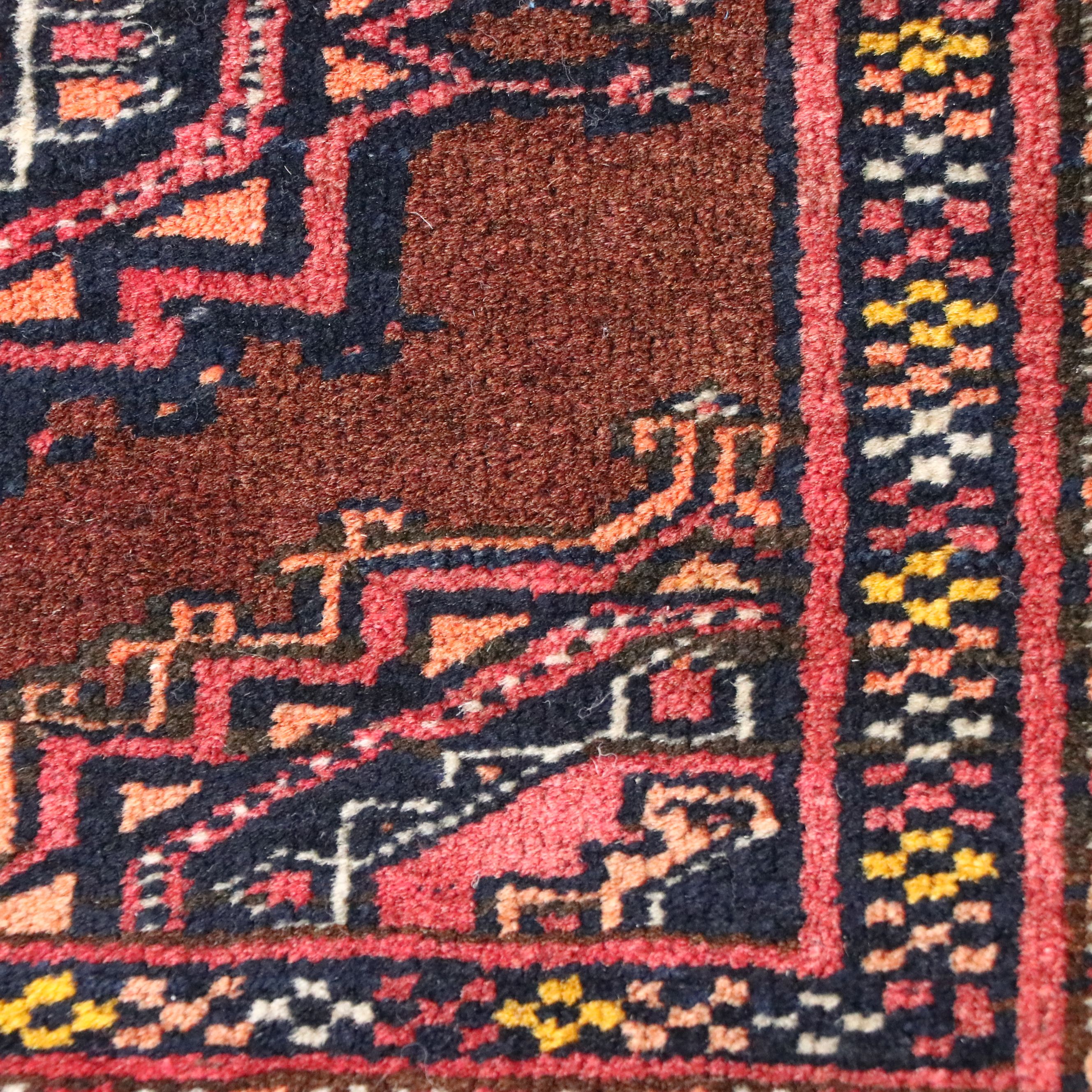 4'8 x 6'7 Hand-Knotted Pakistani Bokhara Area Rug