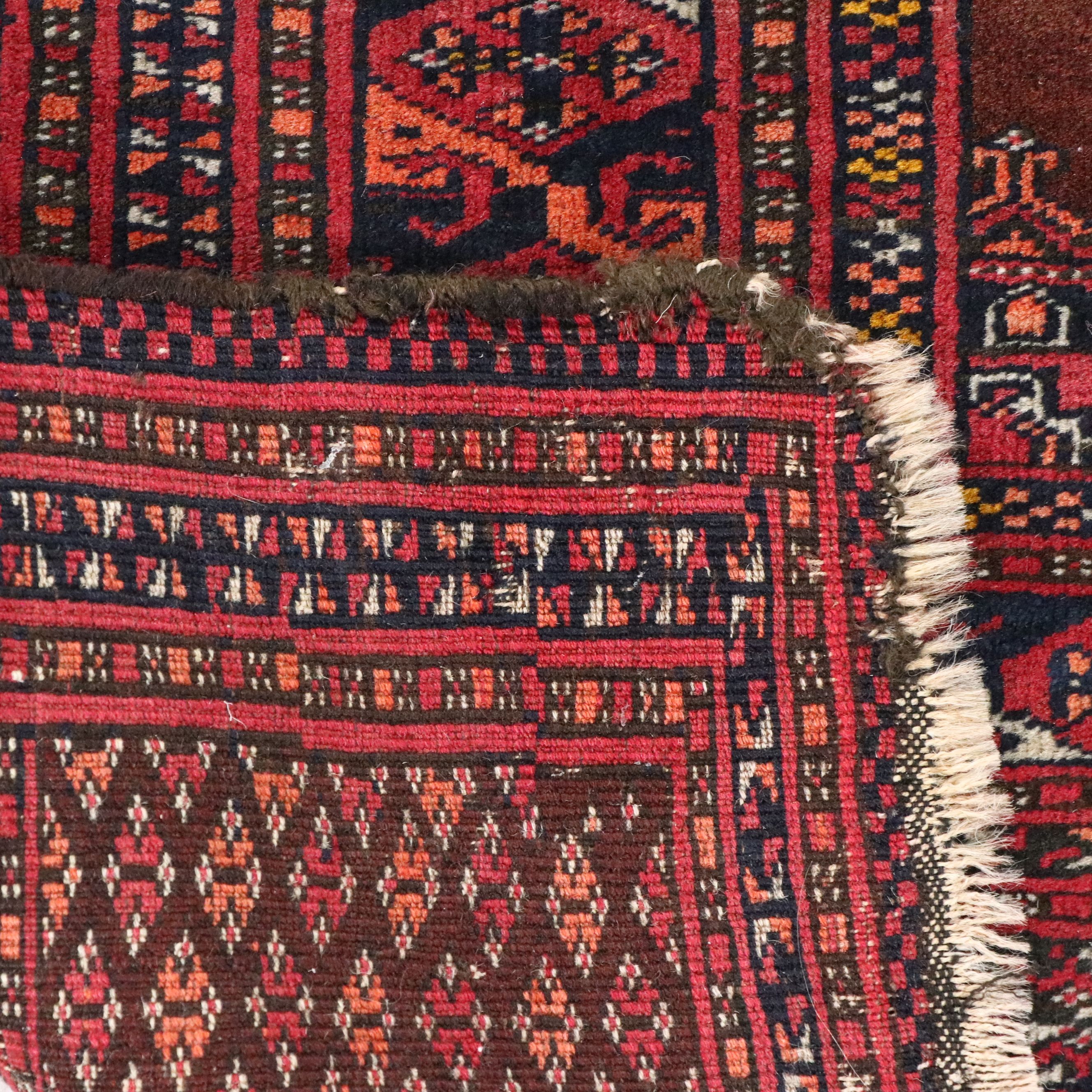 4'8 x 6'7 Hand-Knotted Pakistani Bokhara Area Rug