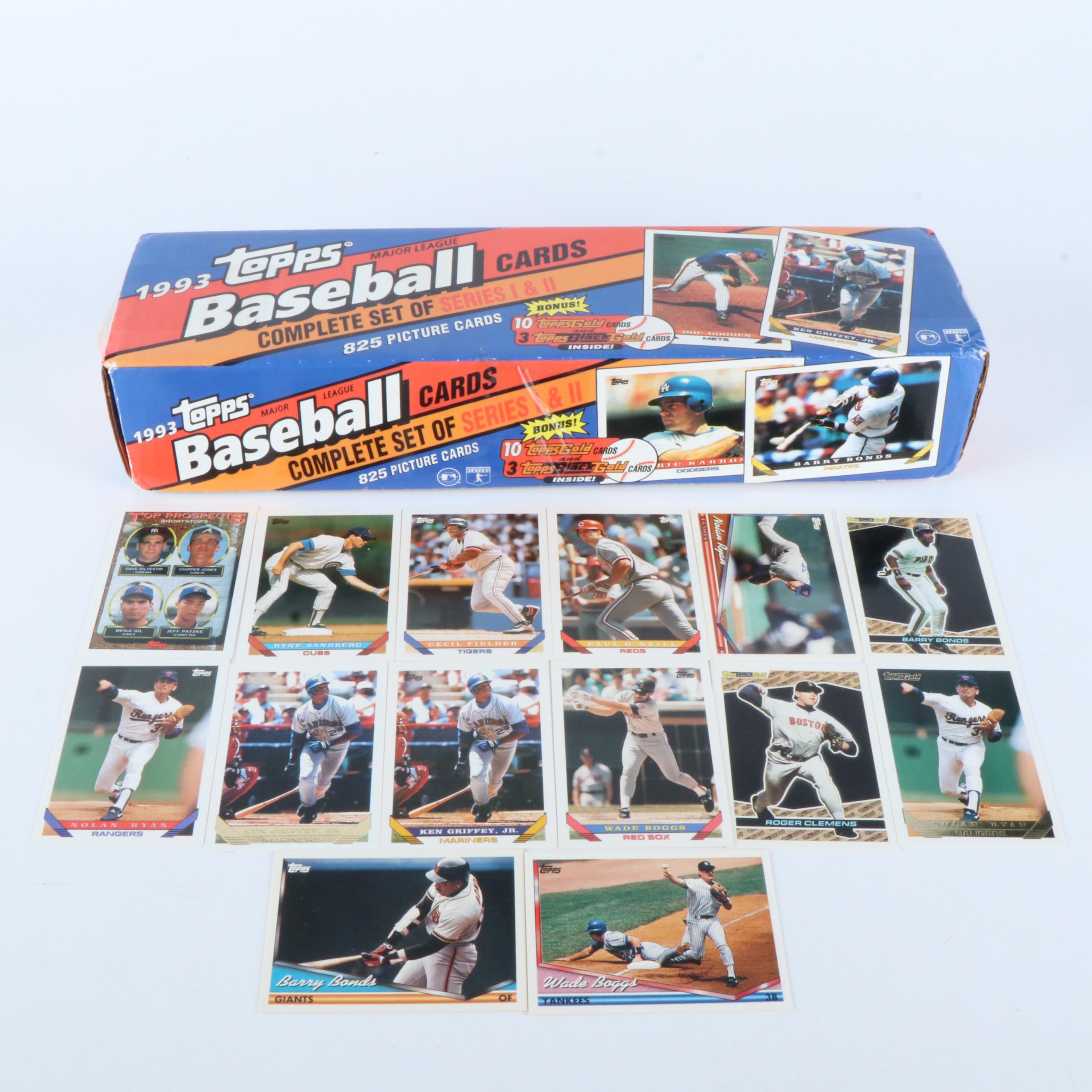1993 Topps Baseball Cards Featuring Ken Griffey Jr., Nolan Ryan, and More