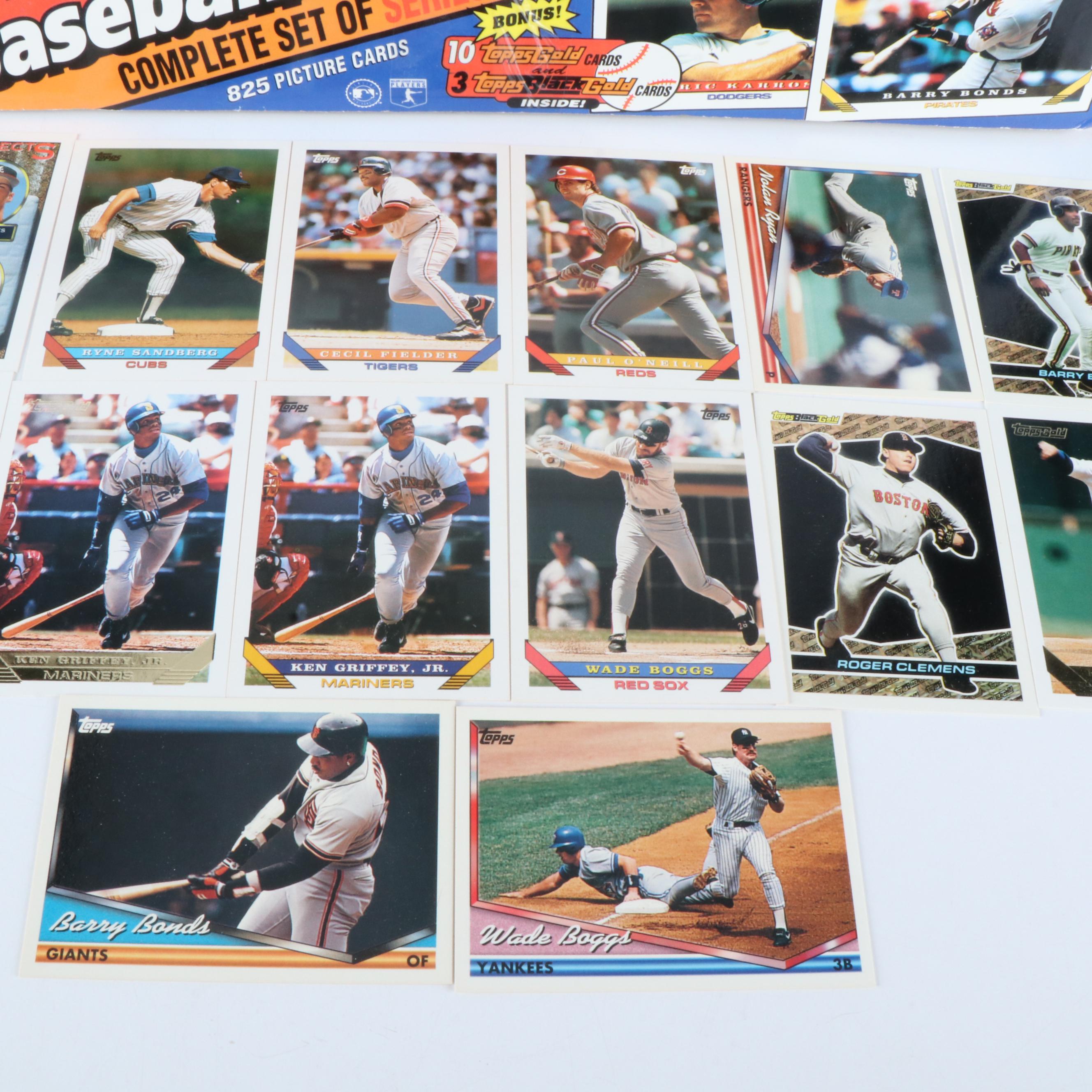 1993 Topps Baseball Cards Featuring Ken Griffey Jr., Nolan Ryan, and More