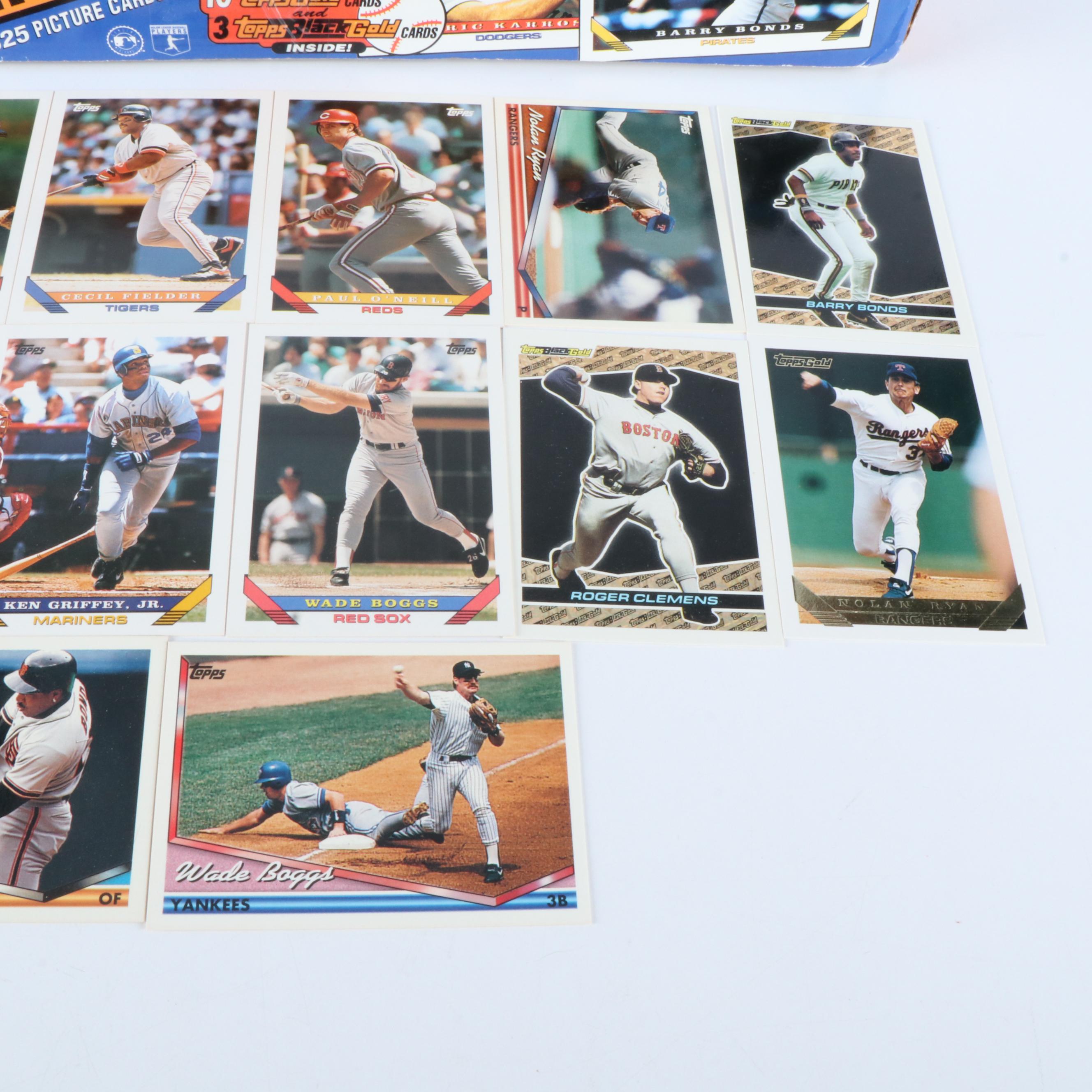 1993 Topps Baseball Cards Featuring Ken Griffey Jr., Nolan Ryan, and More