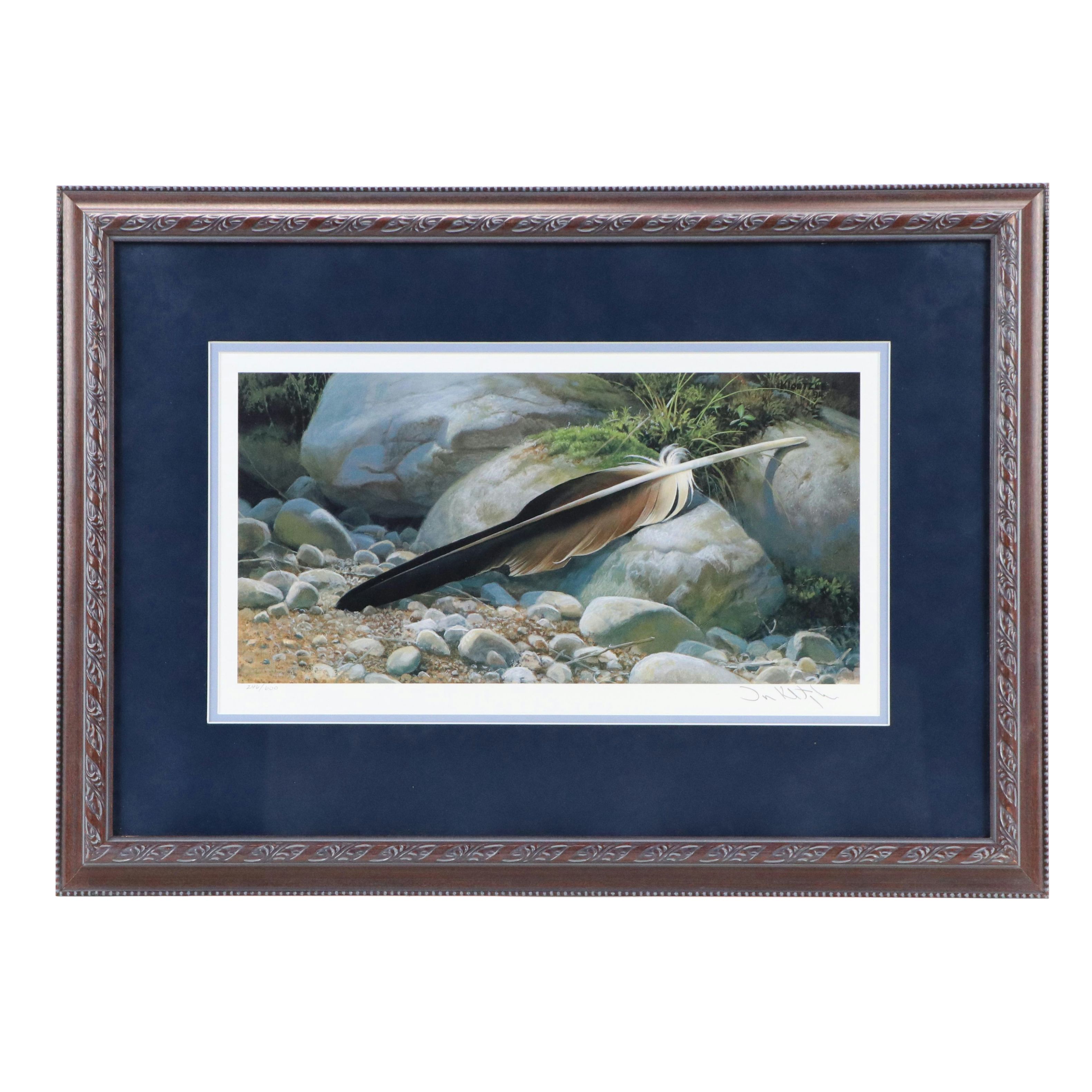 Don Kloetzke Offset Lithograph "Feather of an Eagle," 1994