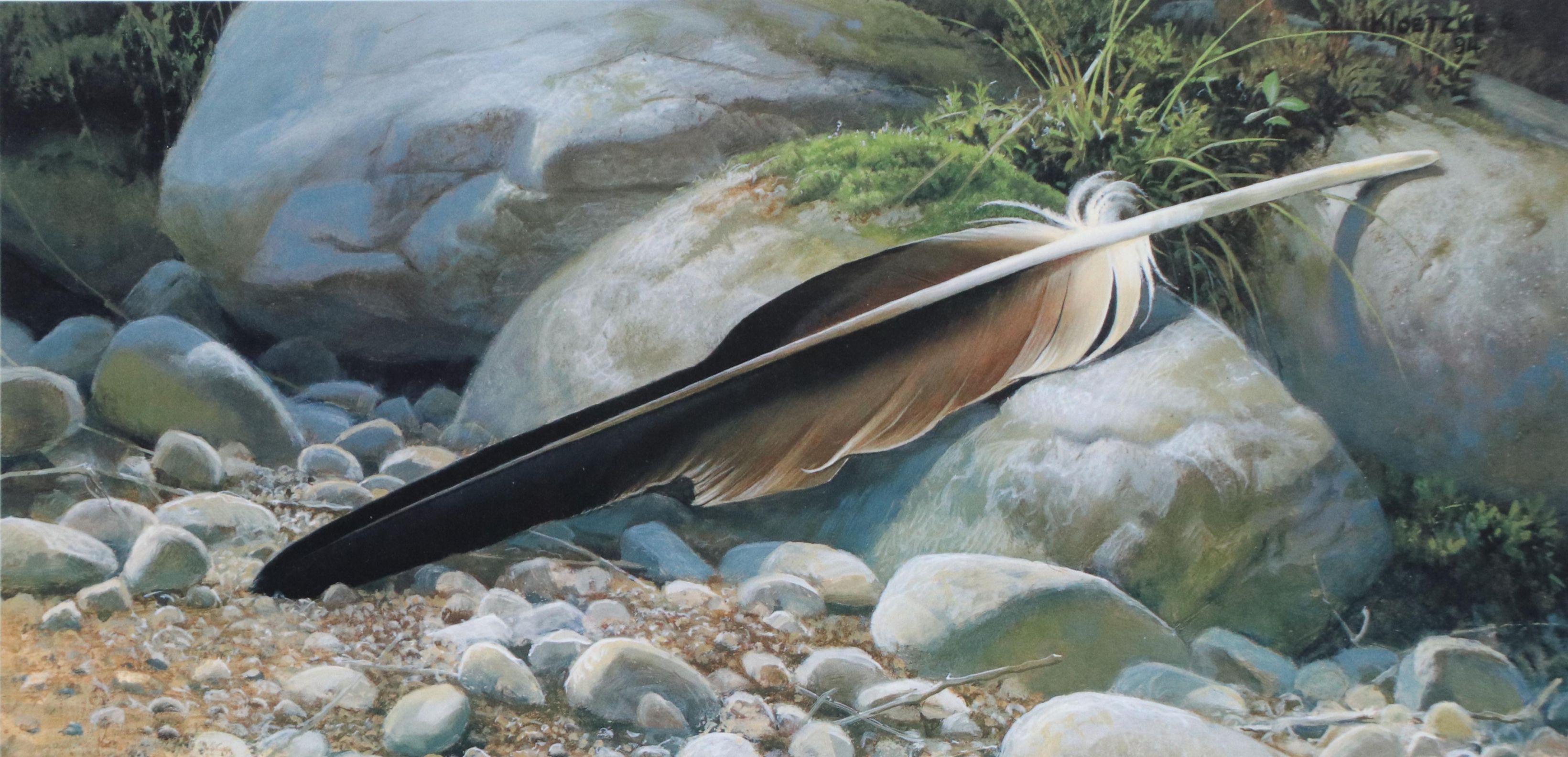 Don Kloetzke Offset Lithograph "Feather of an Eagle," 1994