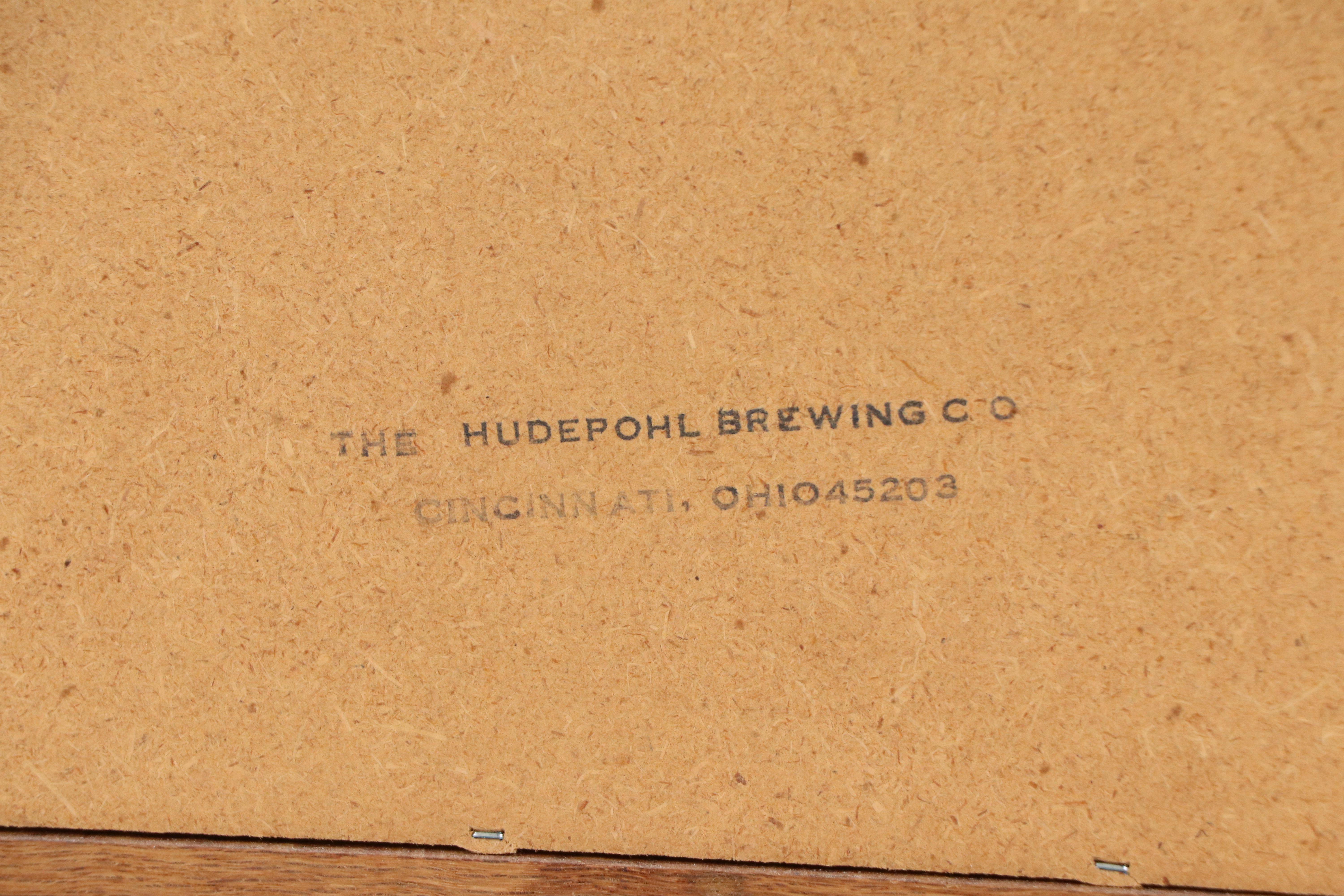 Christian Moerlein Mirror with Serigraph Motif of Woman, Late 20th Century