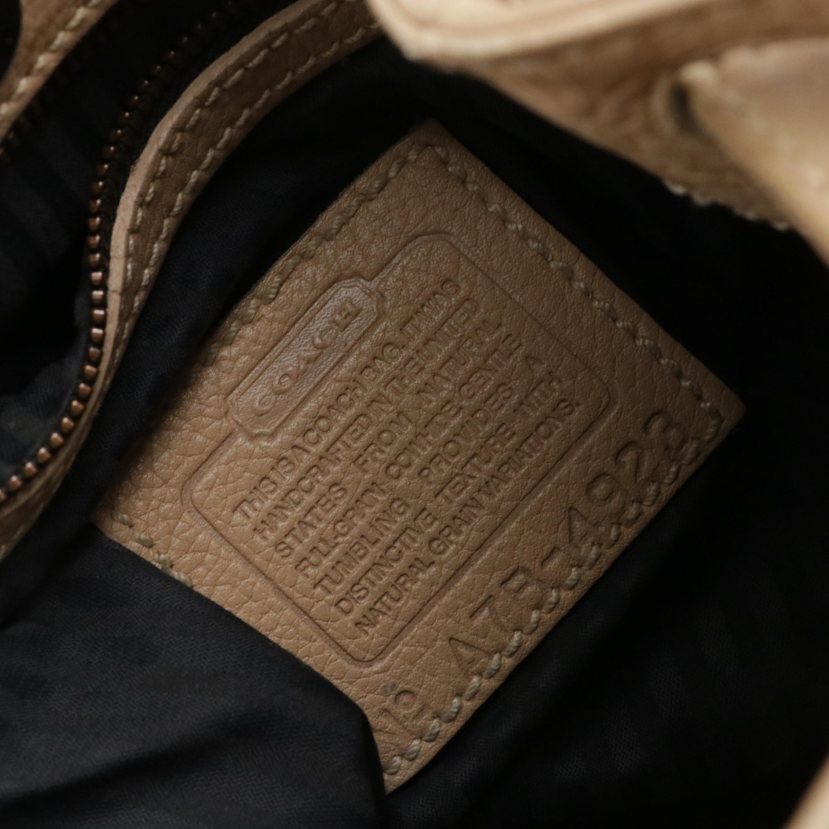 Coach Pebble Grain Leather Sonoma Bag & Coach Glove Tanned Leather Waverly Tote