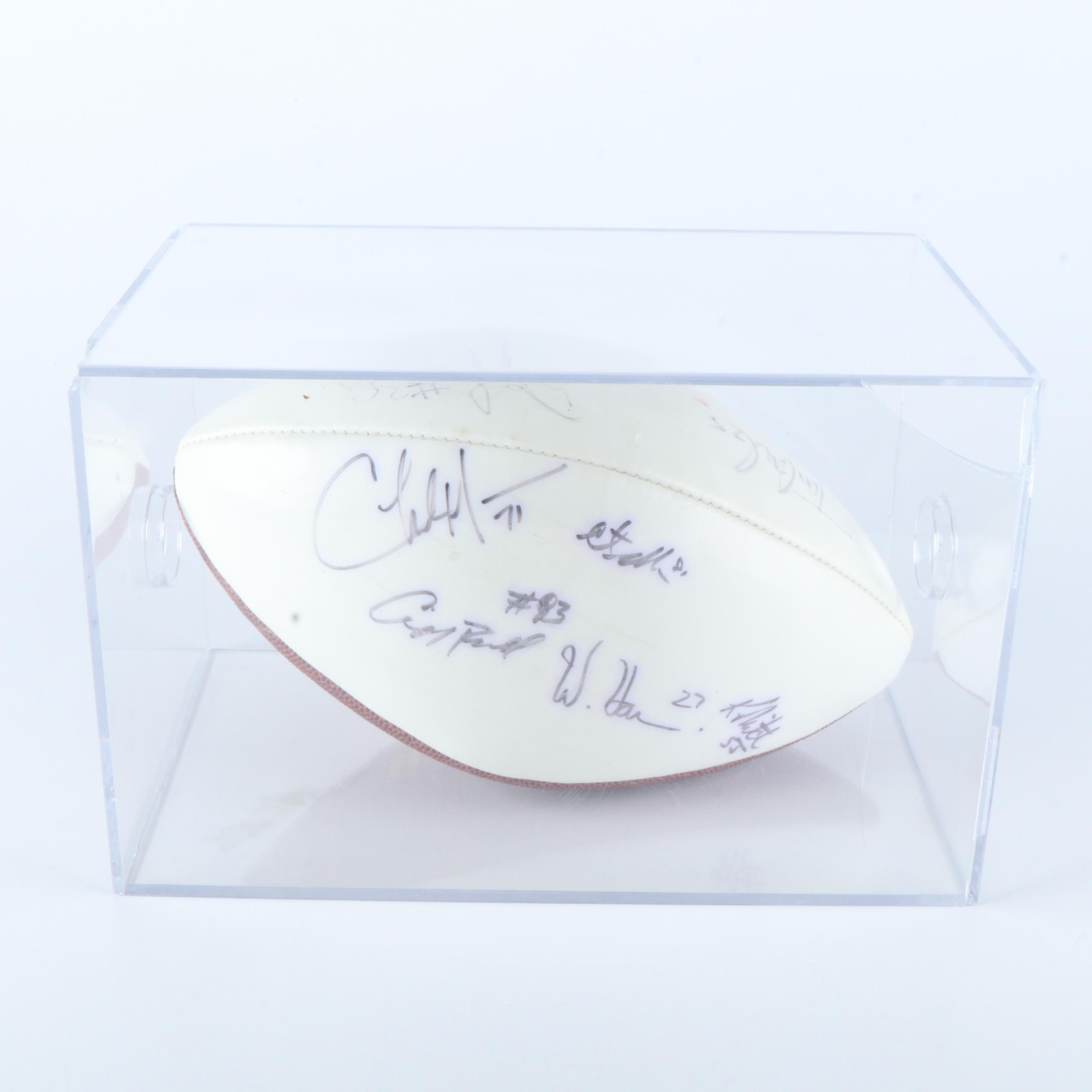 Washington Redskins Team Signed Football Featuring Art Monk and Tom Carter